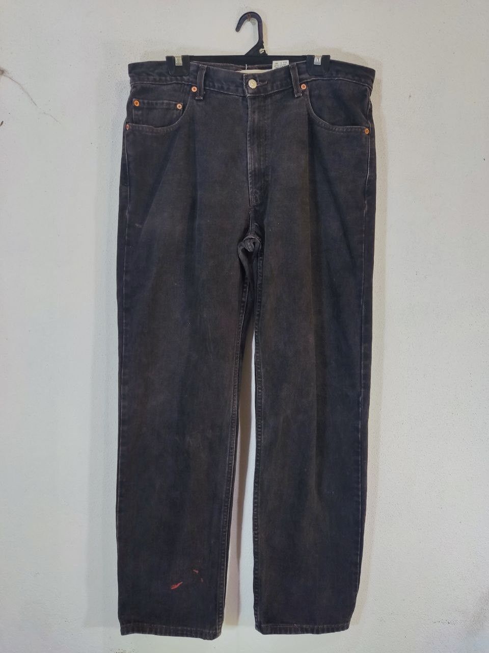 Levi's vintage levis 550 super black relaxed fit denim Size US 37 - 2 Thumbnail