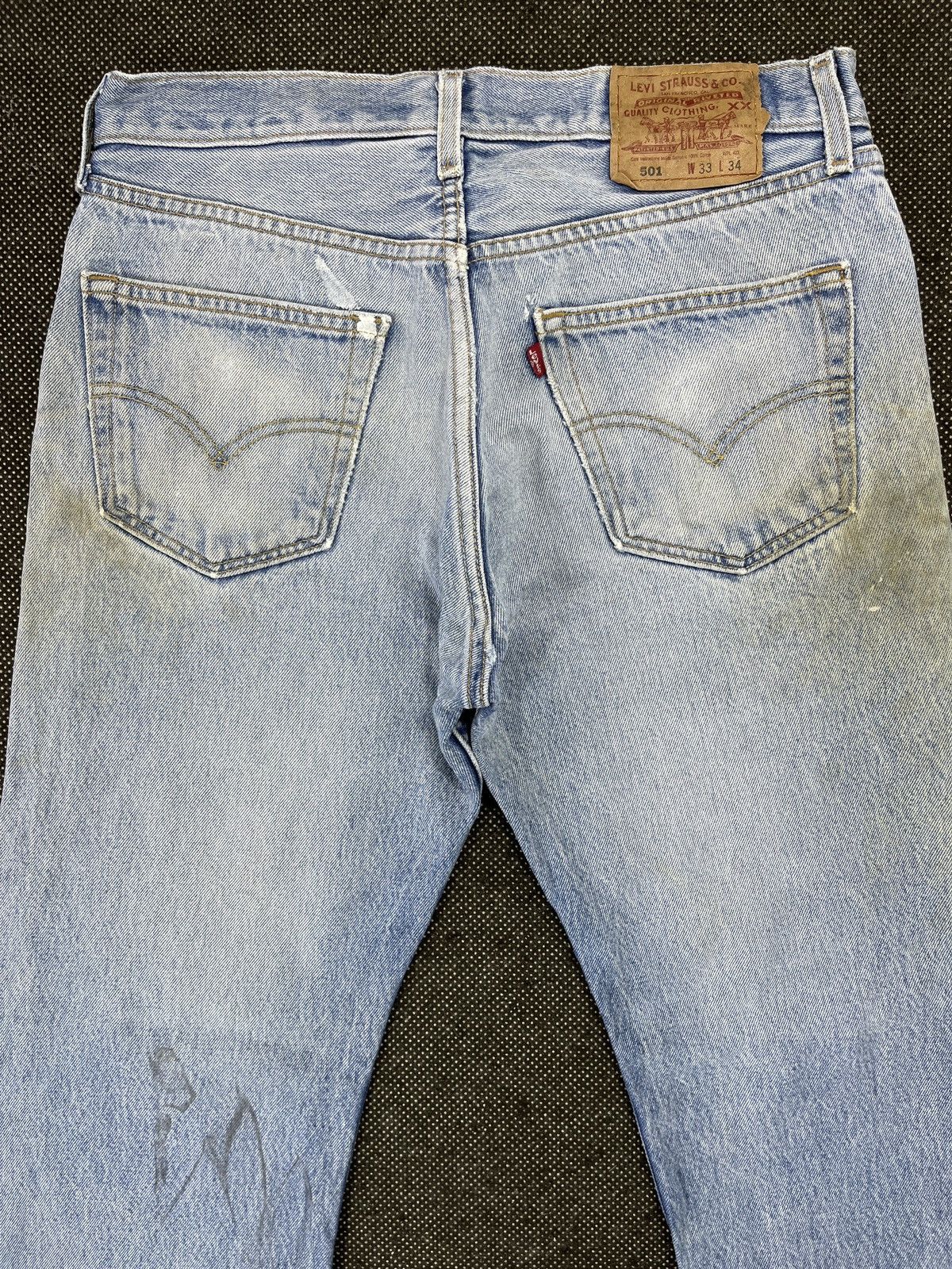Levi's × Vintage Vintage Levis 501 Ripped Stone Wash Jeans - J654 Size US 33 - 4 Thumbnail