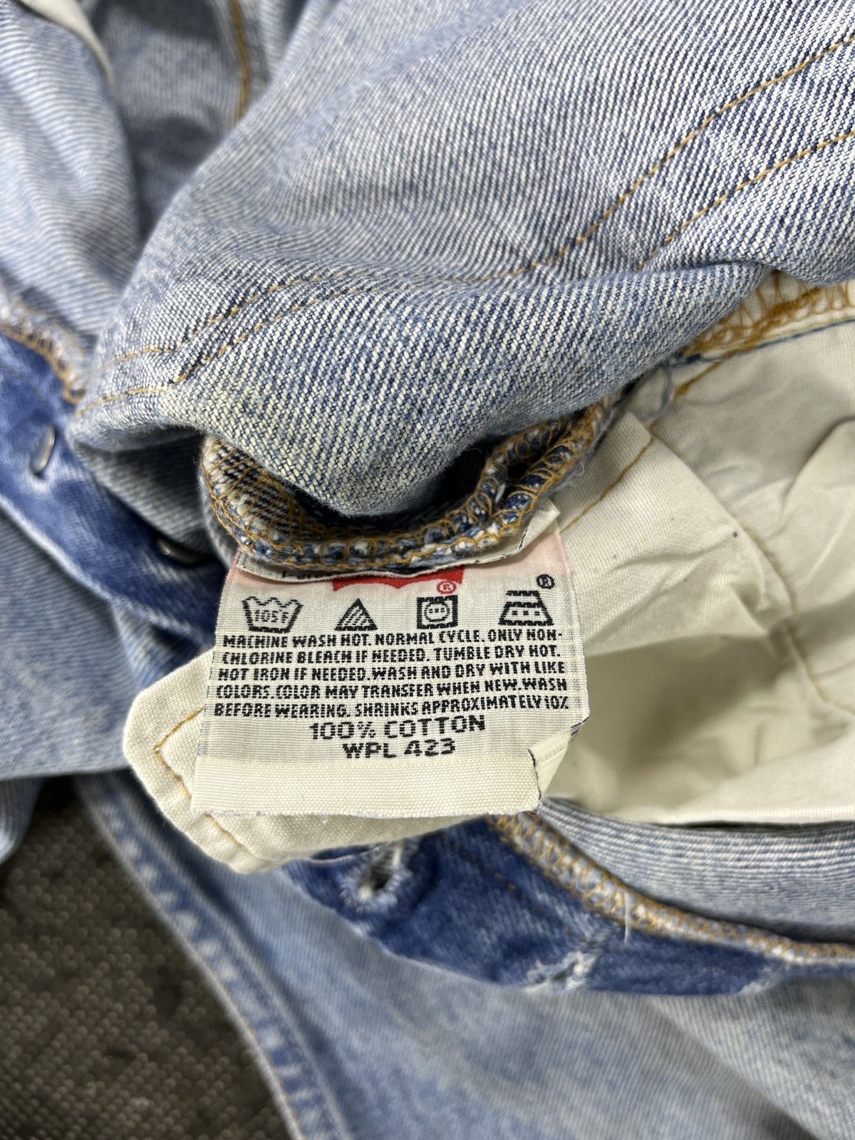 Levi's × Vintage Vintage Levis 501 Ripped Stone Wash Jeans - J654 Size US 33 - 10 Thumbnail