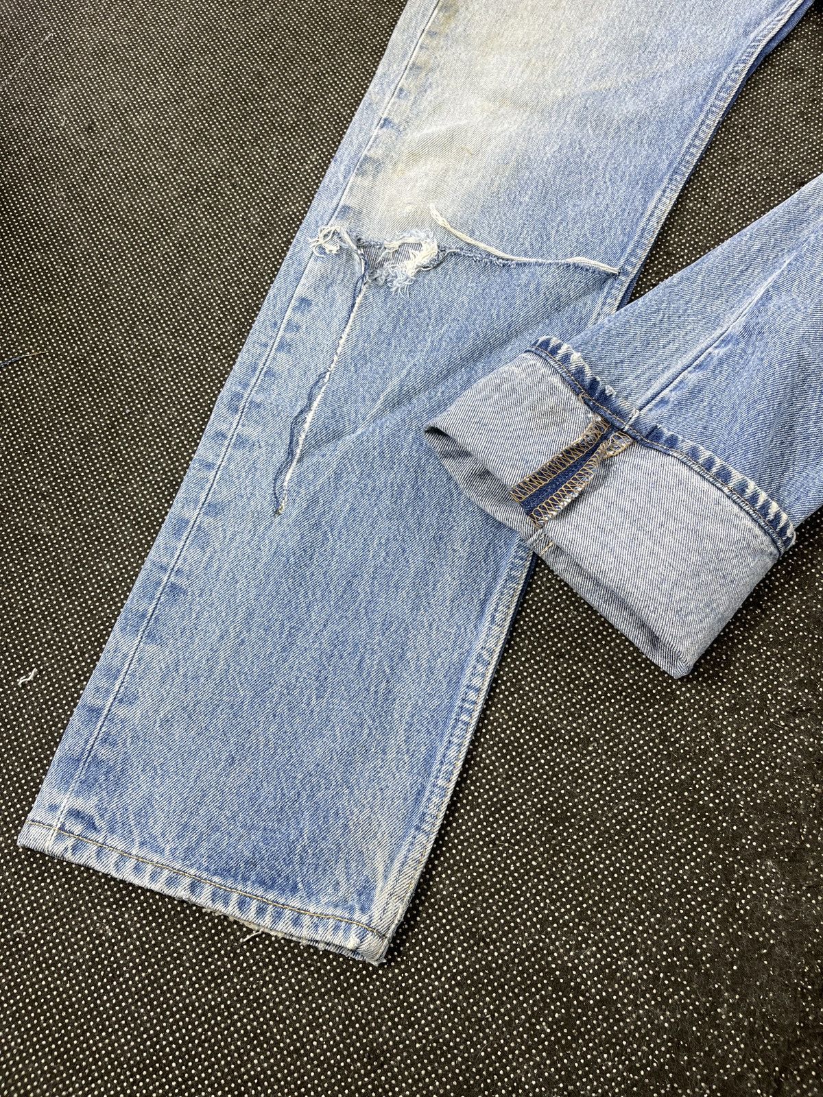Levi's × Vintage Vintage Levis 501 Ripped Stone Wash Jeans - J654 Size US 33 - 5 Thumbnail