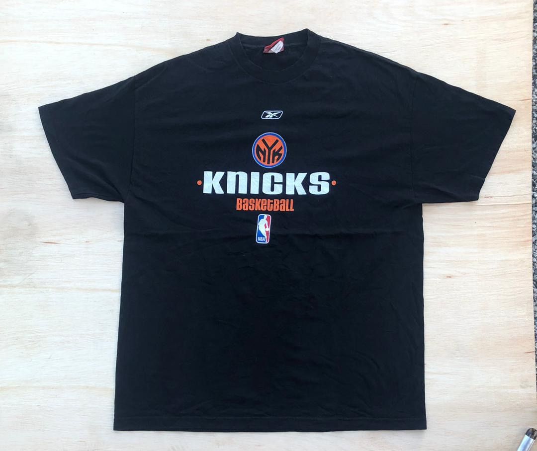 image of NBA x Reebok Vintage Tee Ny Knicks ( A 22 ) in Black, Men's (Size XL)