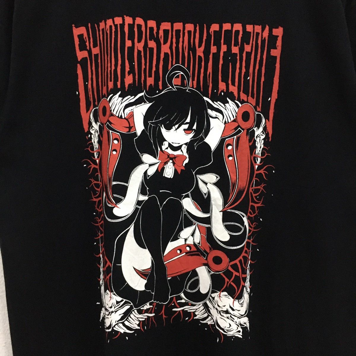 Anime × Cartoon Network × Japanese Brand Rare Anime Black Rock Shooter Big Printed Tshirt Size US L / EU 52-54 / 3 - 4 Thumbnail
