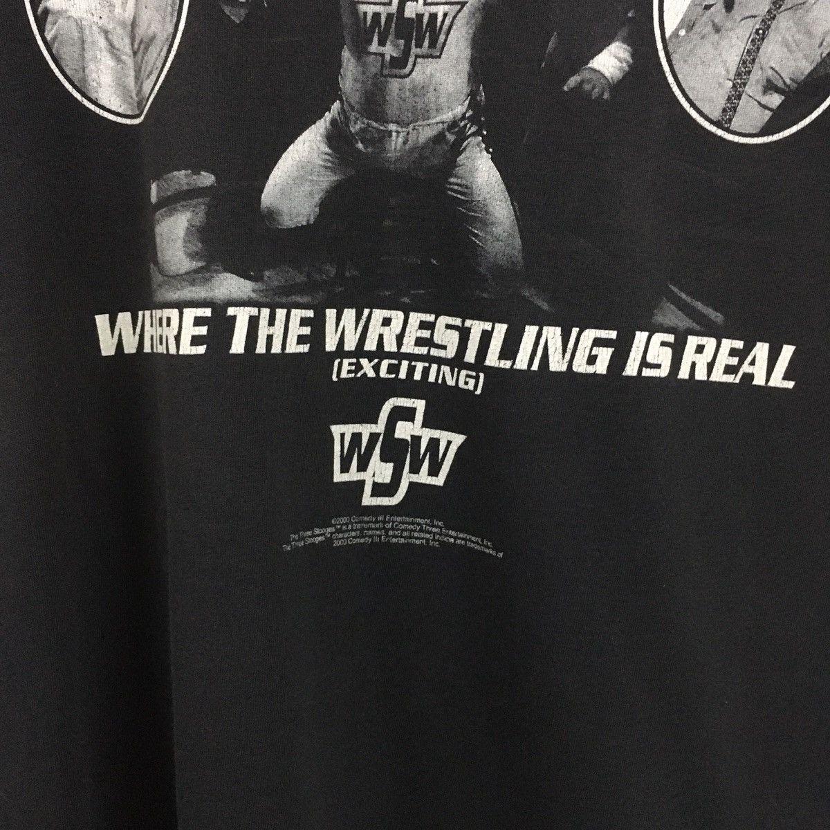 Vintage Rare Vintage The Three Stooges Wild Stooge Wrestling WSW Size US XXL / EU 58 / 5 - 7 Thumbnail