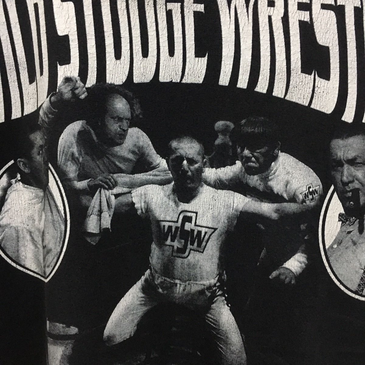 Vintage Rare Vintage The Three Stooges Wild Stooge Wrestling WSW Size US XXL / EU 58 / 5 - 5 Thumbnail