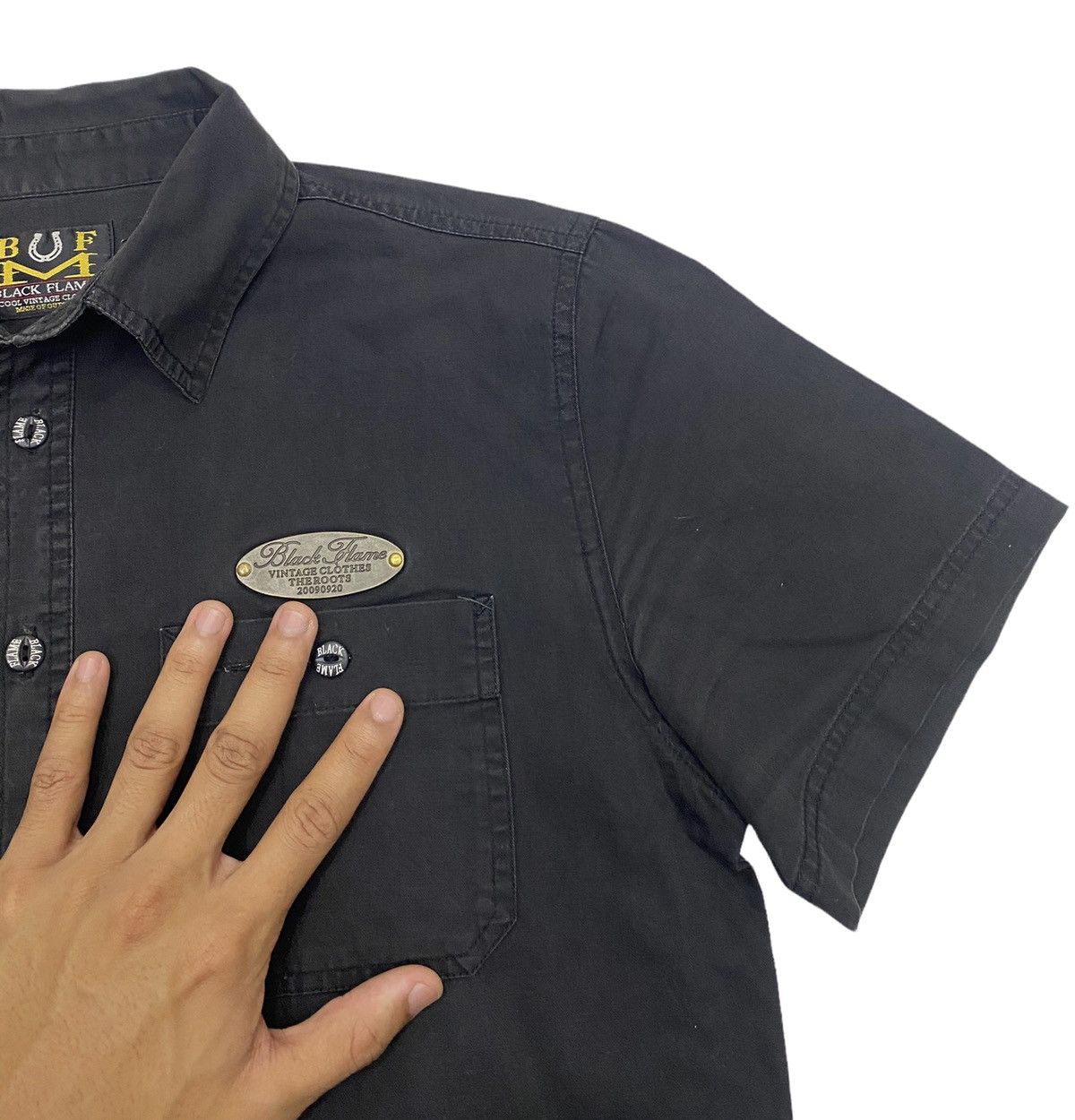 Hysteric Glamour BLACK FLAME CARPEDIEM SKULLS EMBROIDERED BUTTON COLLAR SHIRT Size US S / EU 44-46 / 1 - 5 Thumbnail