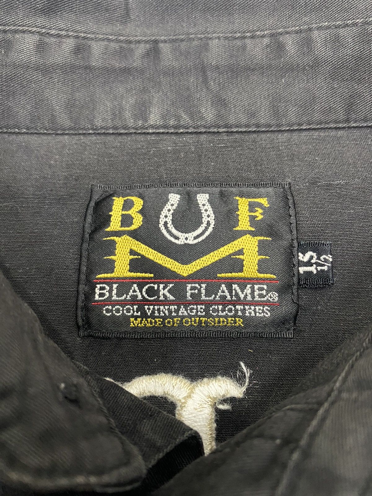 Hysteric Glamour BLACK FLAME CARPEDIEM SKULLS EMBROIDERED BUTTON COLLAR SHIRT Size US S / EU 44-46 / 1 - 7 Thumbnail