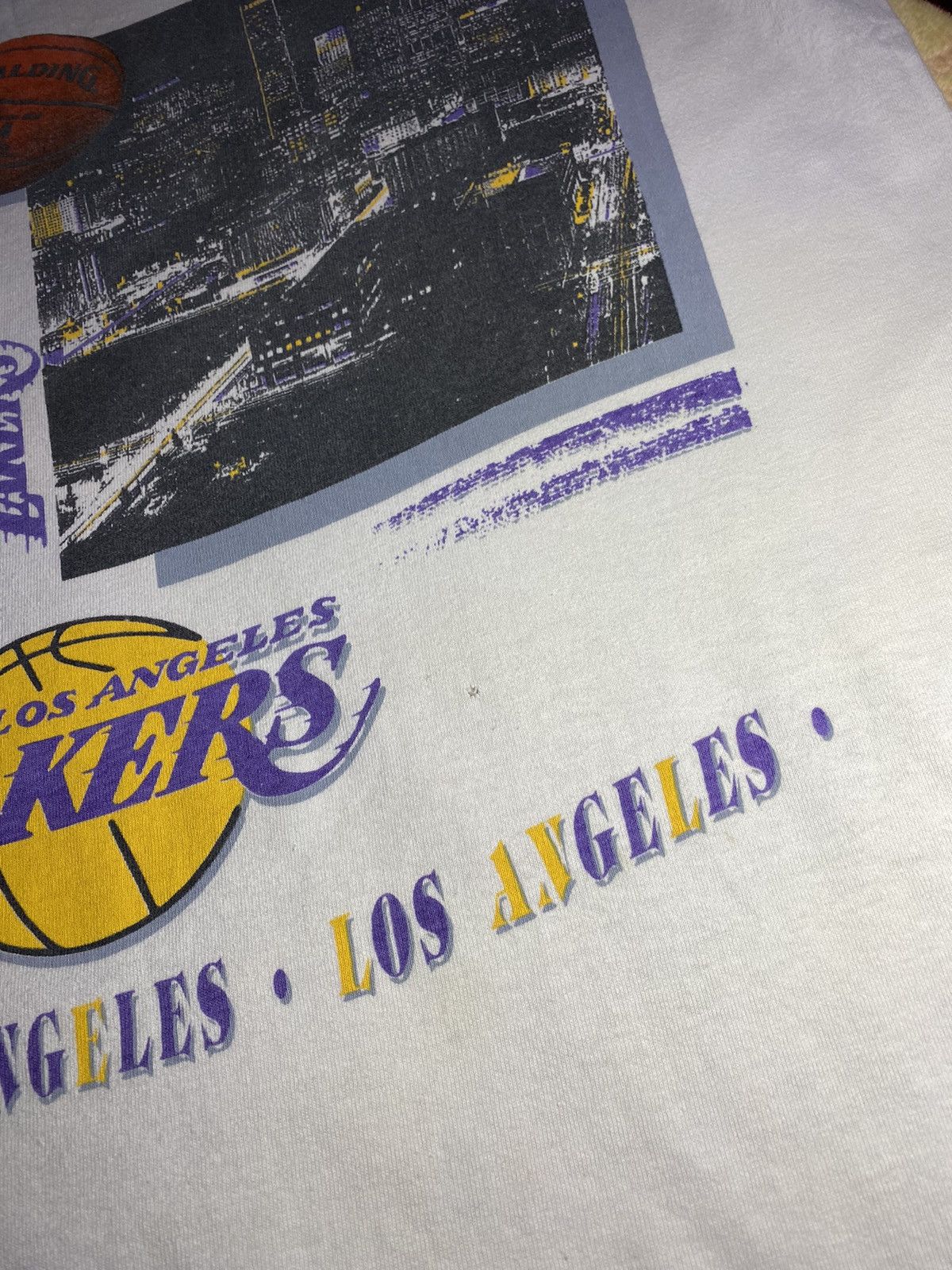 NBA × Vintage Vintage 90s Los Angeles Lakers tshirt Size US XL / EU 56 / 4 - 9 Thumbnail