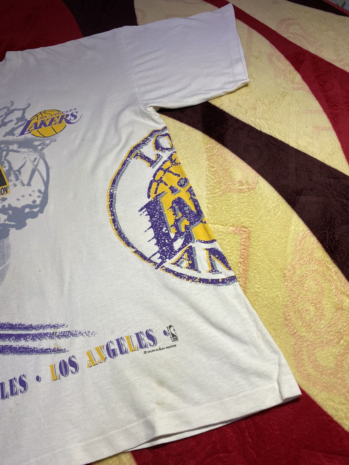 NBA × Vintage Vintage 90s Los Angeles Lakers tshirt Size US XL / EU 56 / 4 - 5 Thumbnail