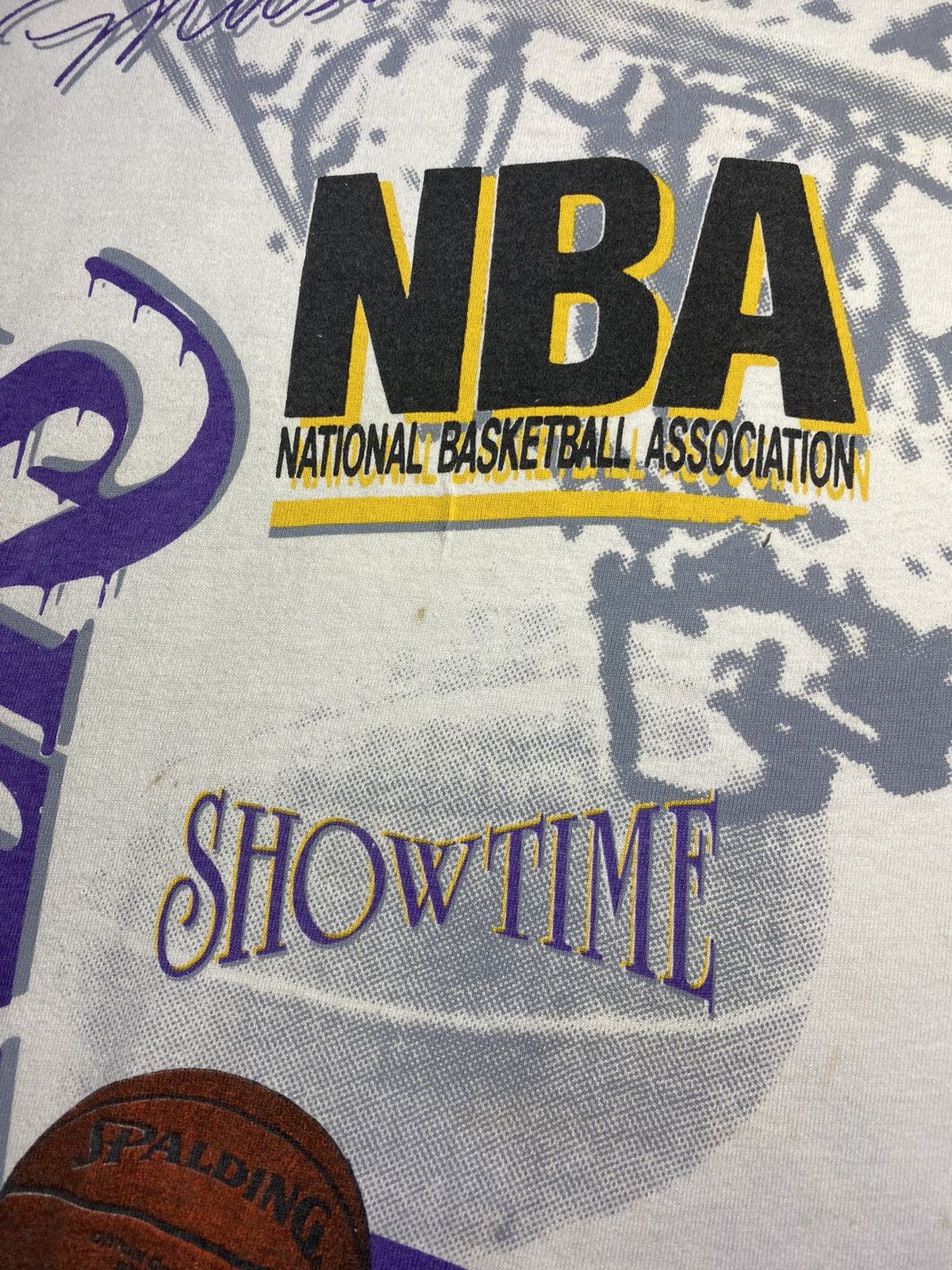 NBA × Vintage Vintage 90s Los Angeles Lakers tshirt Size US XL / EU 56 / 4 - 8 Thumbnail
