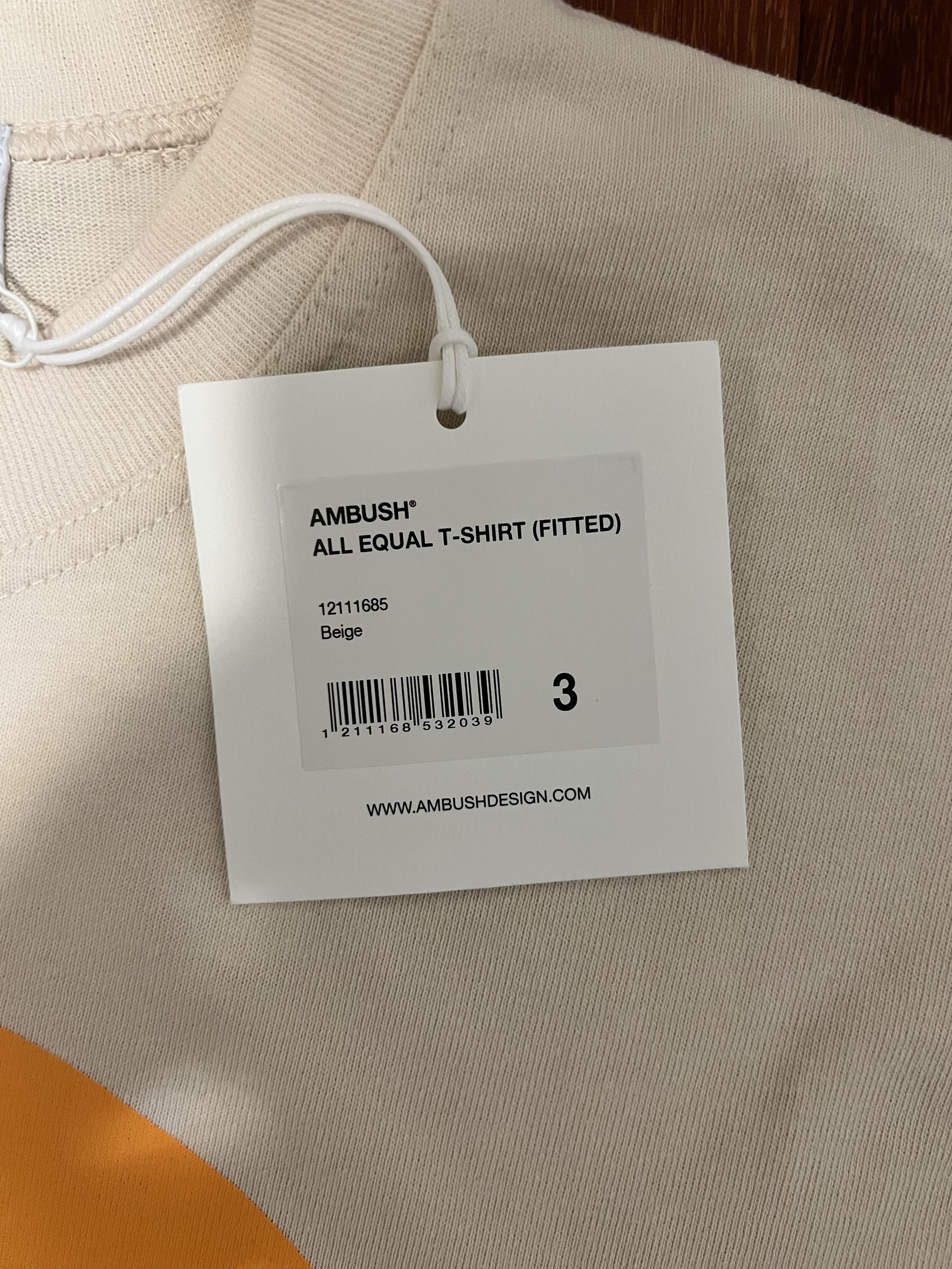 Ambush Design 💚 SS19 Ambush Design All Equal Before A Wave Cream Tee Size US L / EU 52-54 / 3 - 7 Thumbnail
