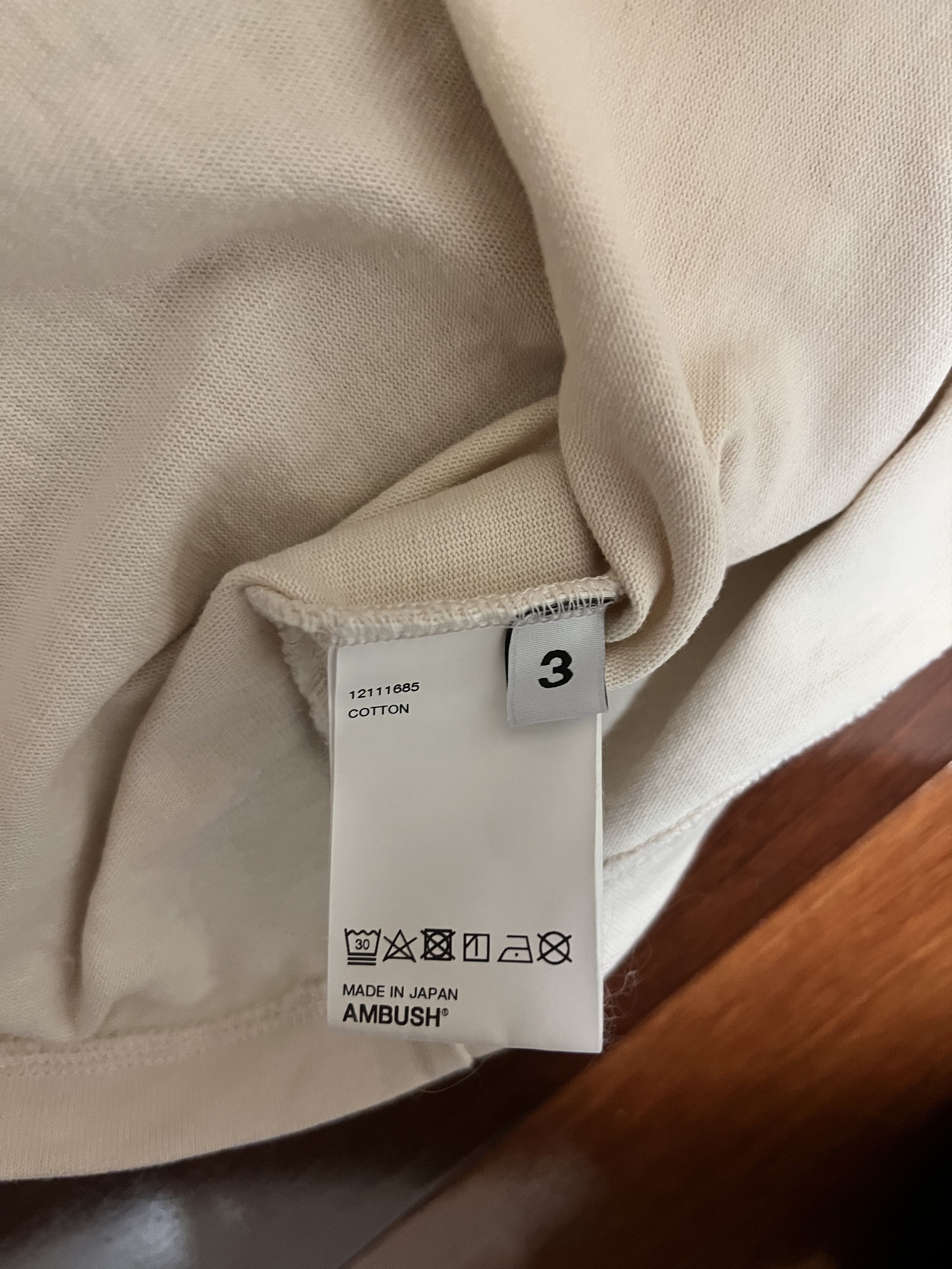 Ambush Design 💚 SS19 Ambush Design All Equal Before A Wave Cream Tee Size US L / EU 52-54 / 3 - 8 Thumbnail