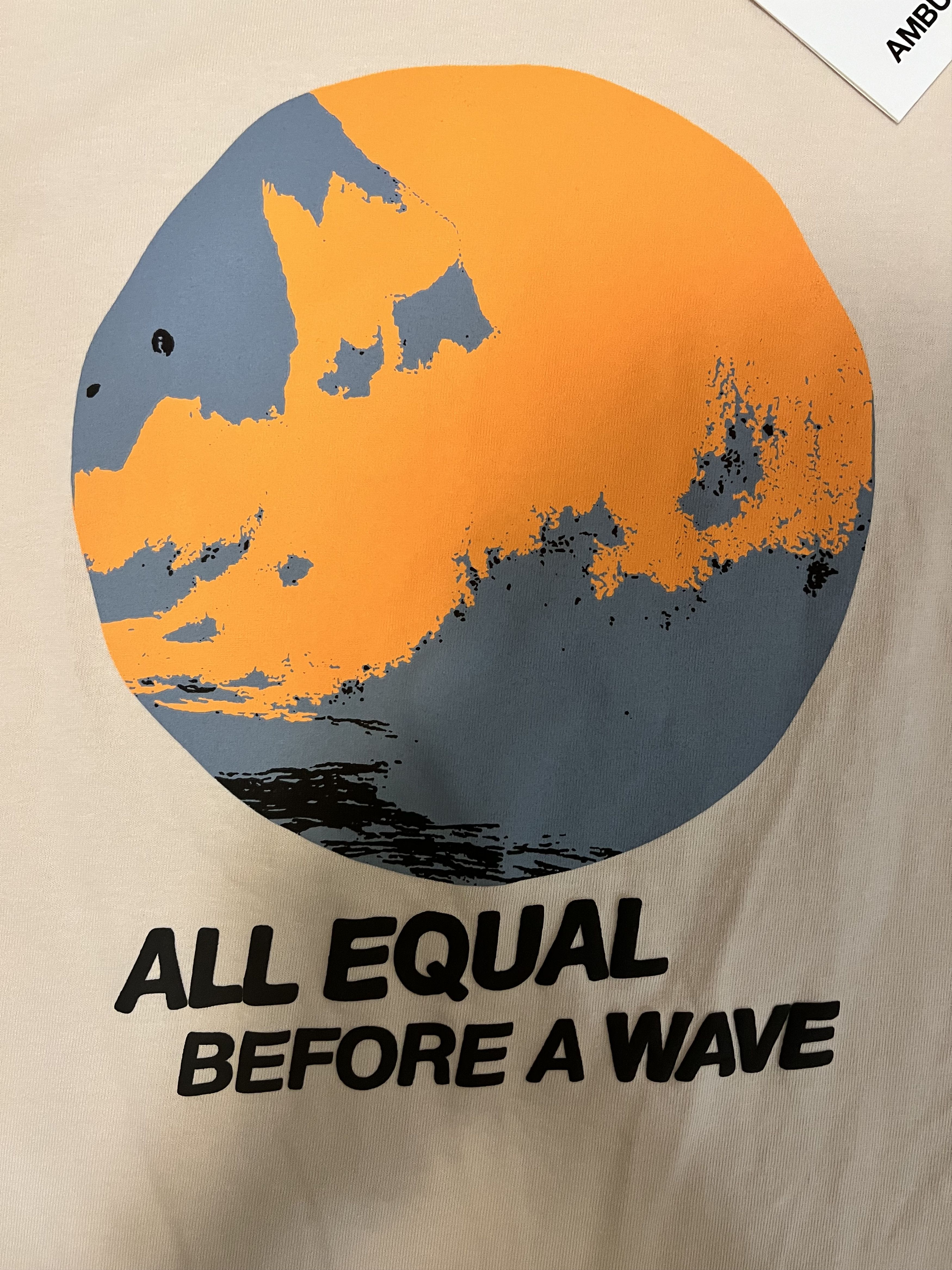 Ambush Design 💚 SS19 Ambush Design All Equal Before A Wave Cream Tee Size US L / EU 52-54 / 3 - 3 Thumbnail