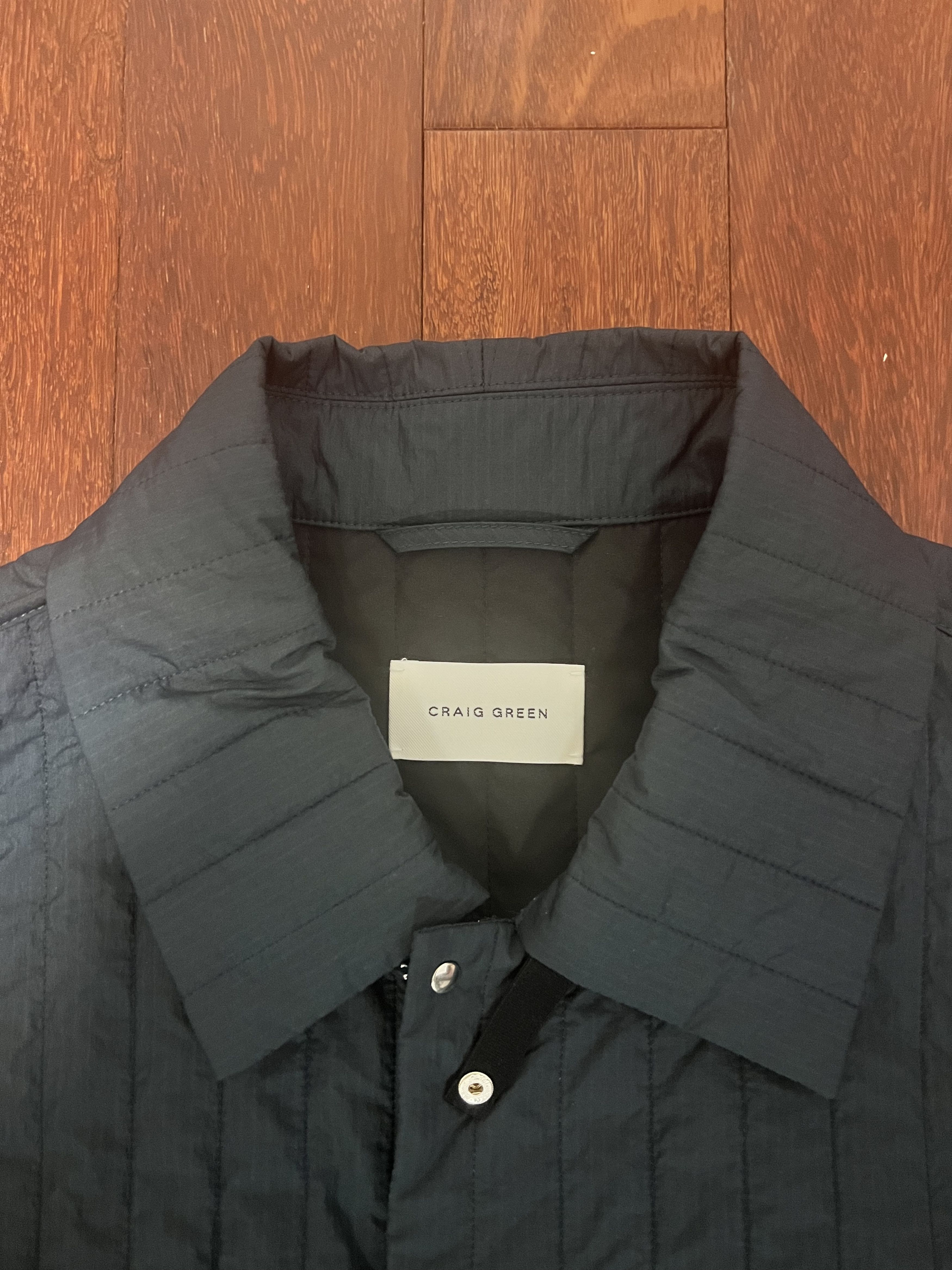 Craig Green 💚 AW21 Craig Green Quilted Skin Jacket Ocean Blue X-Large Size US XL / EU 56 / 4 - 7 Thumbnail