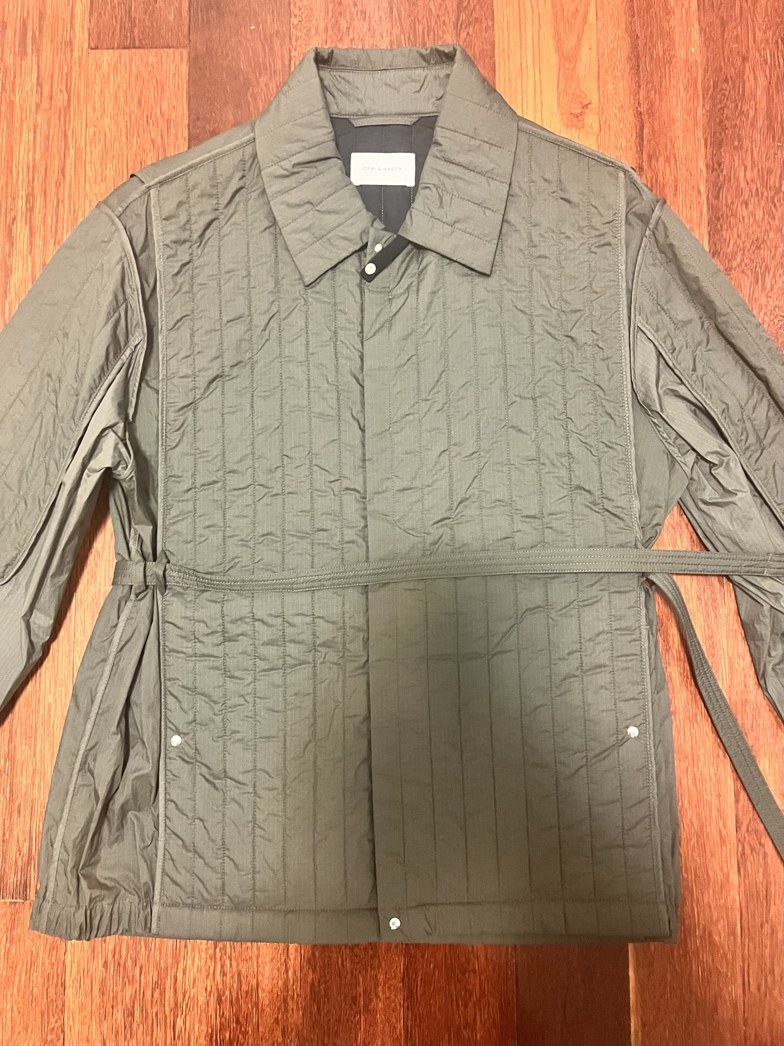 Craig Green 💚 AW21 Craig Green Quilted Skin Jacket Green Large Size US L / EU 52-54 / 3 - 13 Thumbnail