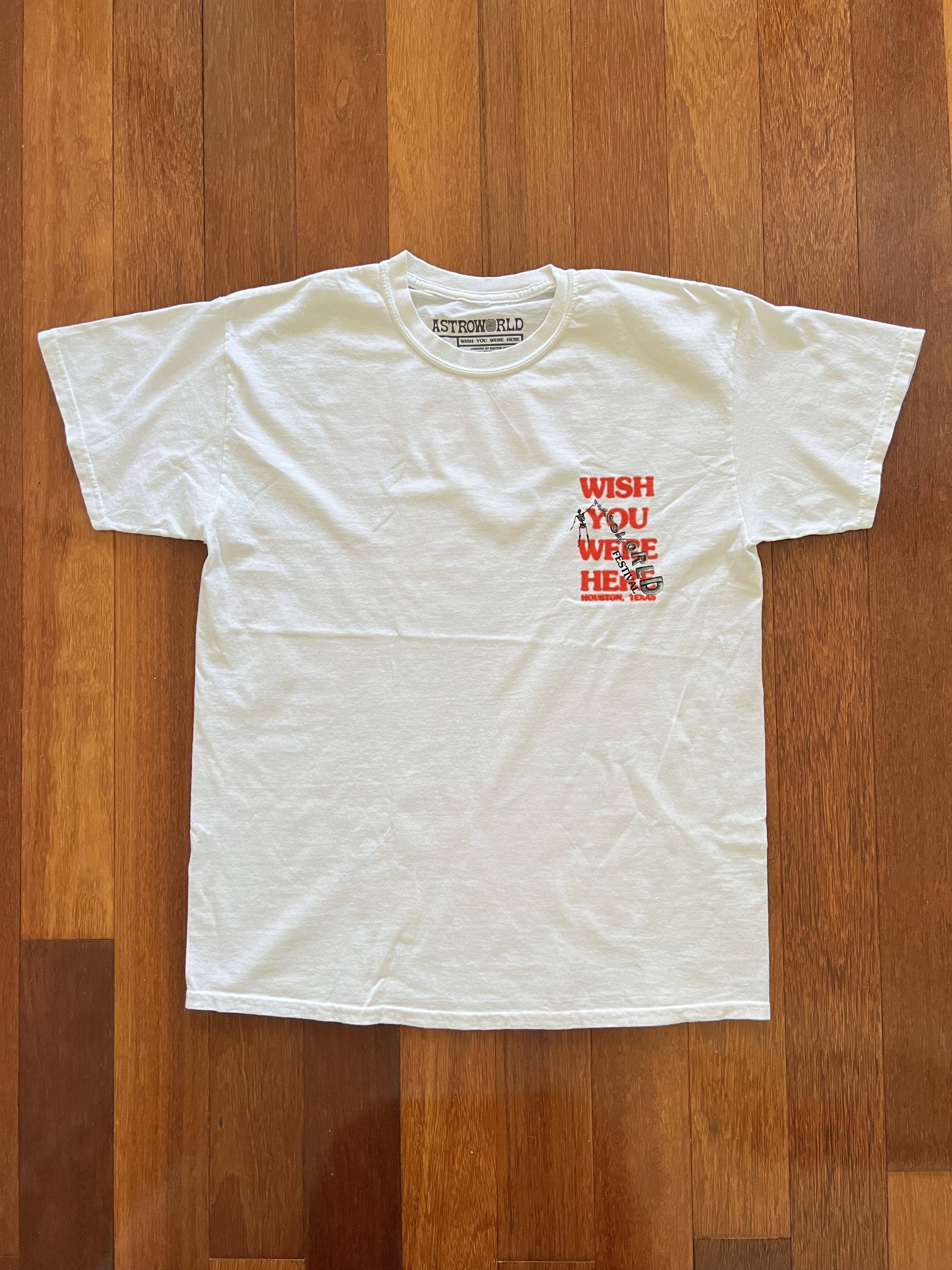 Travis Scott 💚 2018 Travis Scott Astroworld Wish You Were Here Tee White Size US L / EU 52-54 / 3 - 2 Thumbnail