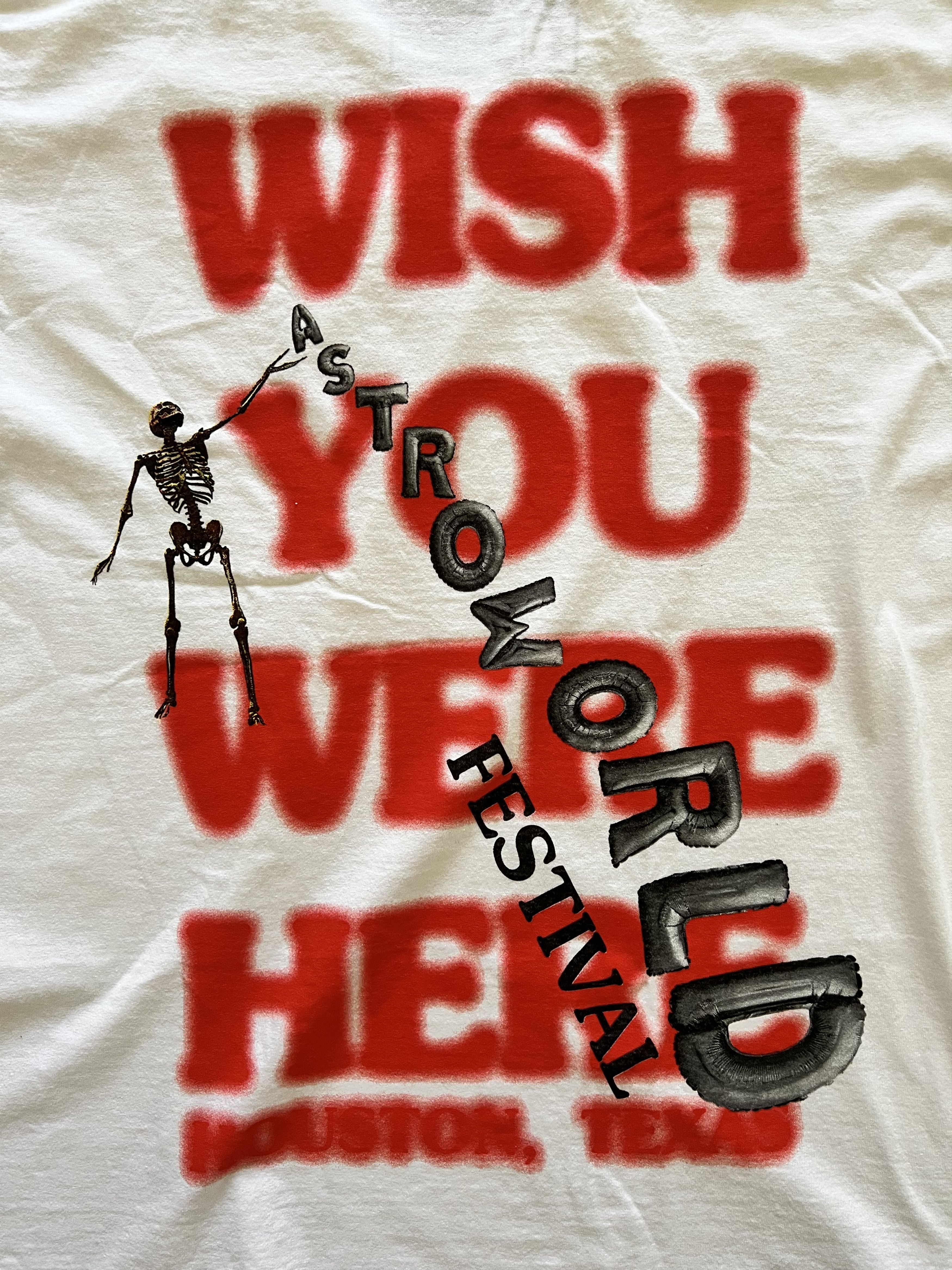 Travis Scott 💚 2018 Travis Scott Astroworld Wish You Were Here Tee White Size US L / EU 52-54 / 3 - 4 Thumbnail