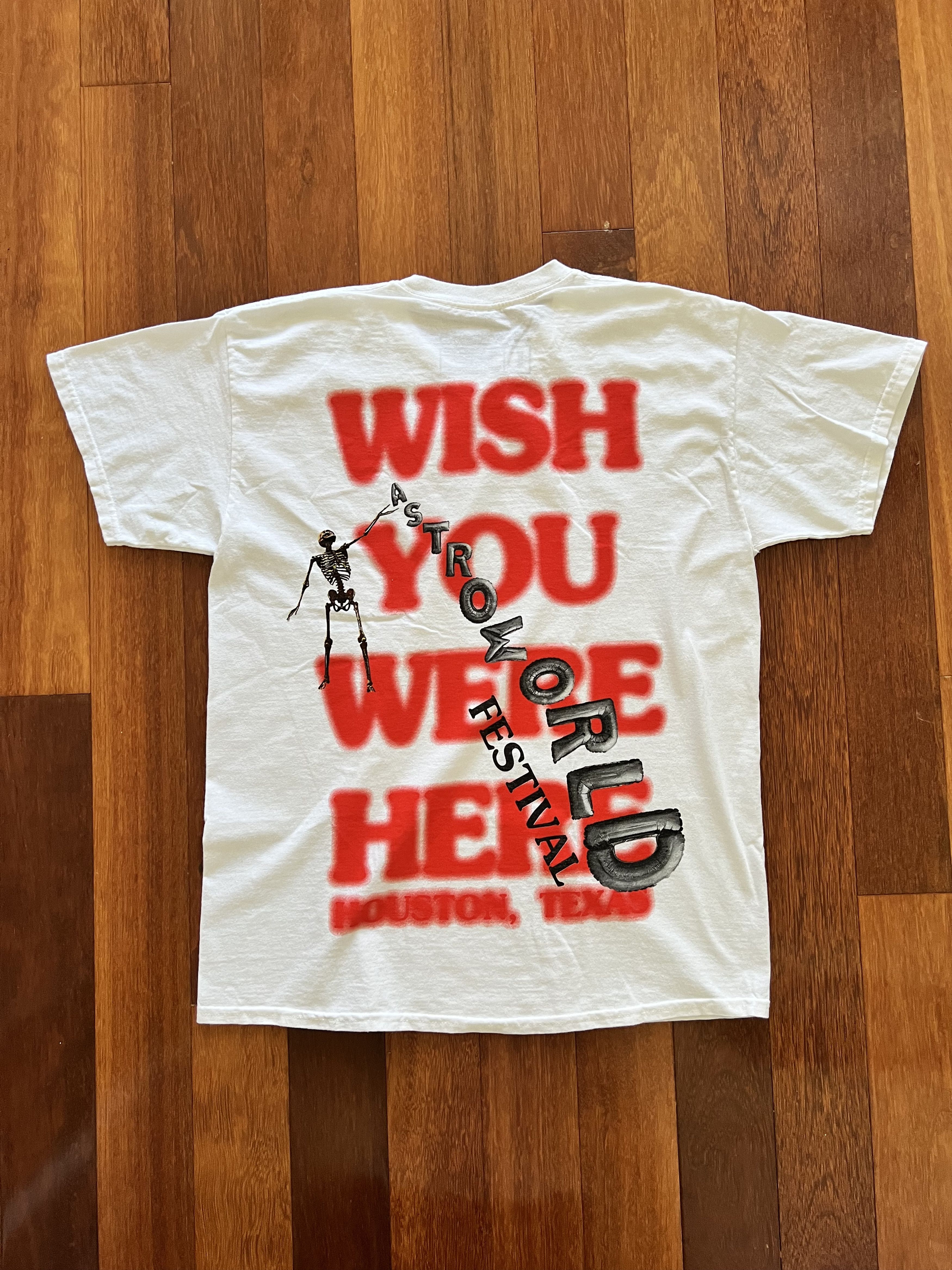 Travis Scott 💚 2018 Travis Scott Astroworld Wish You Were Here Tee White Size US L / EU 52-54 / 3 - 1 Thumbnail