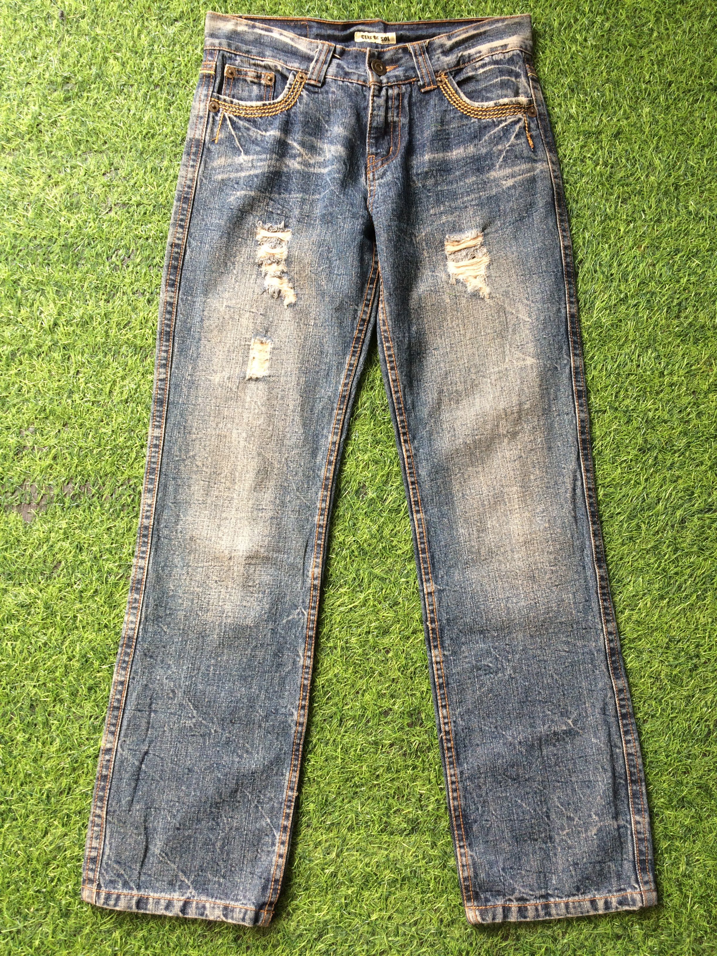 Japanese Brand Distressed Japanese Jeans #D-409 Size 28" / US 6 / IT 42 - 1 Thumbnail