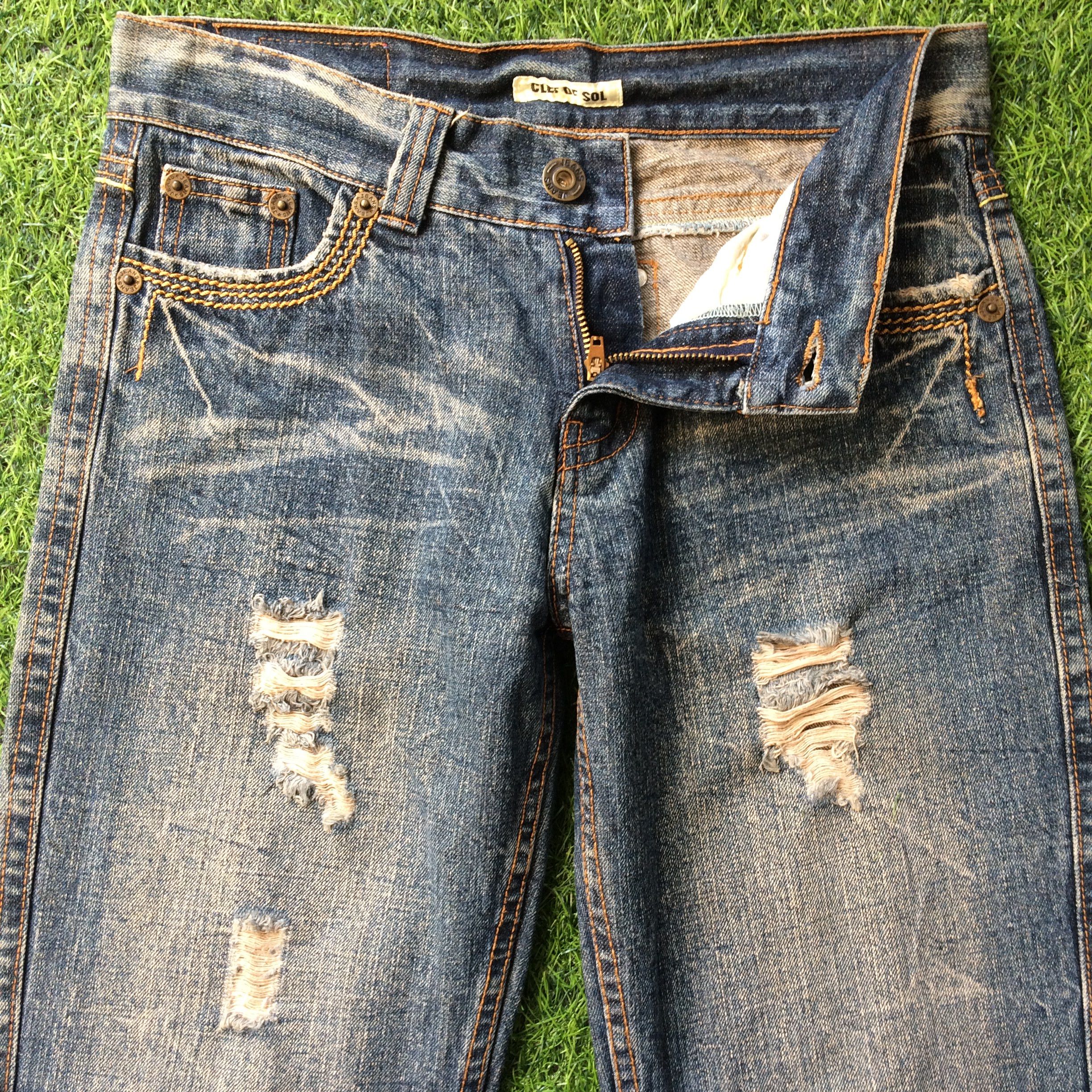 Japanese Brand Distressed Japanese Jeans #D-409 Size 28" / US 6 / IT 42 - 3 Thumbnail
