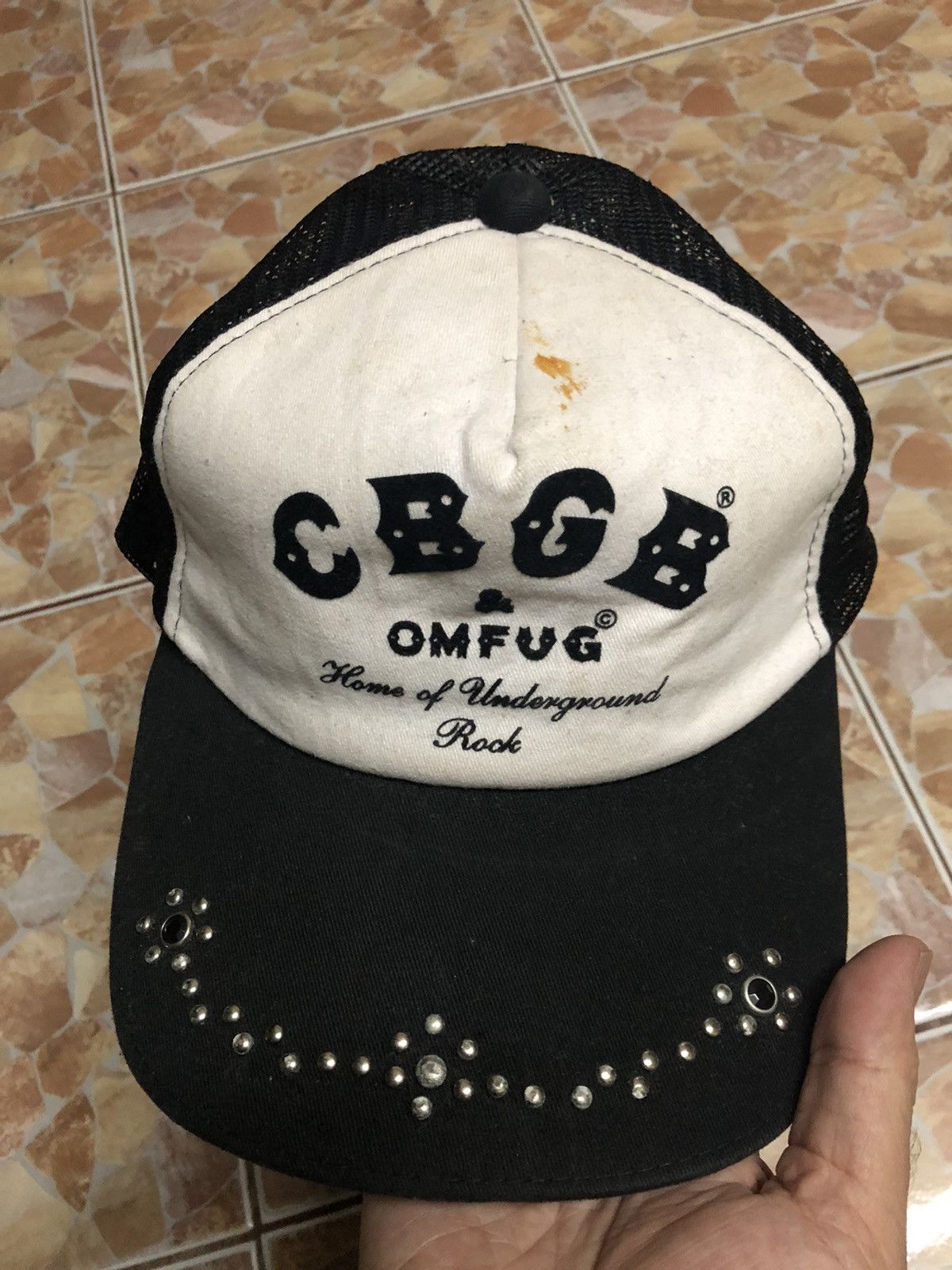 Band Tees × Seditionaries × Vintage CBGB & OMFUG RHINOSTONE CLASSIC LOGO MESH CAP Size ONE SIZE - 2 Thumbnail