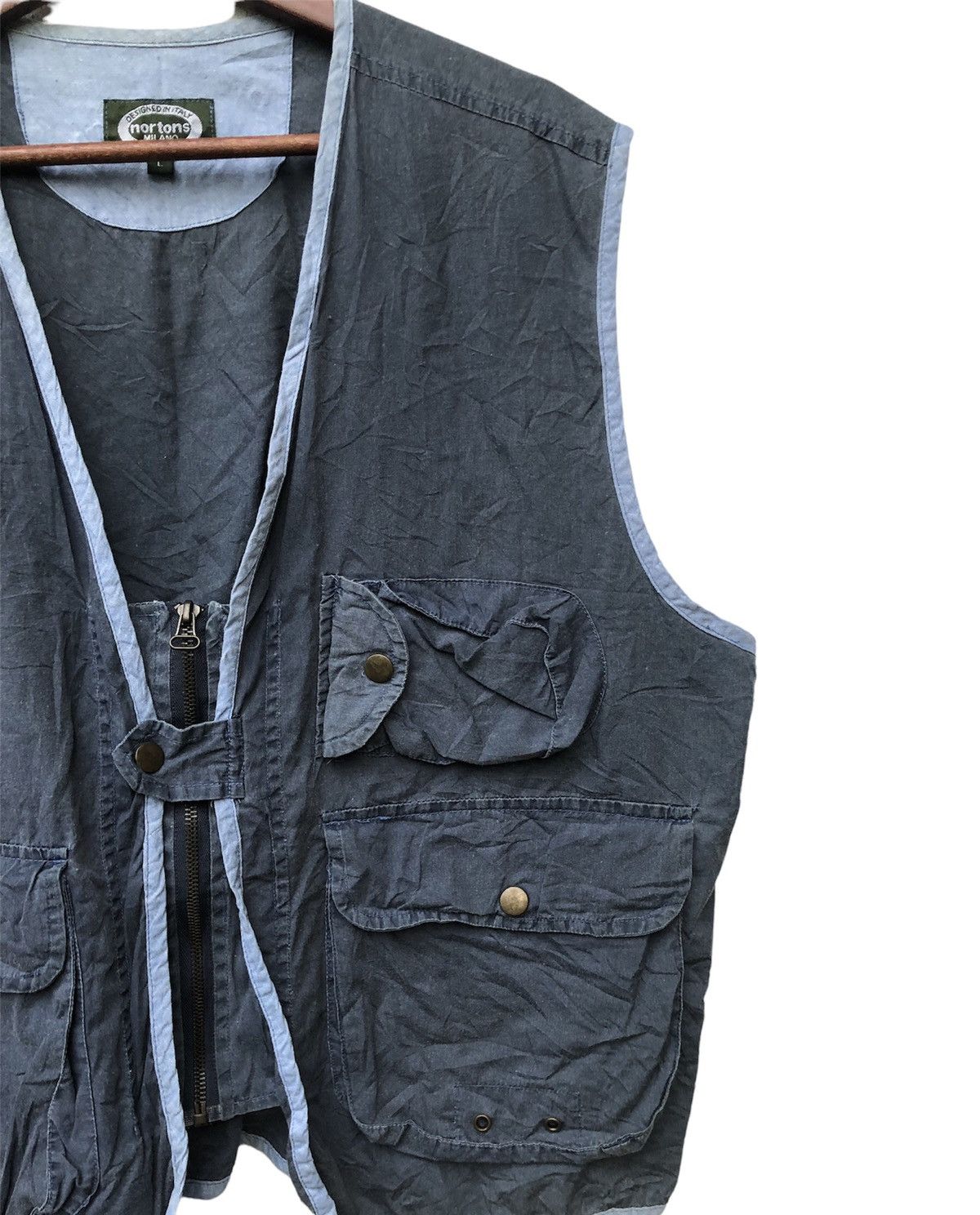 Massimo Osti NORTON RIDER VEST JACKET UTILITY STYLE Size US L / EU 52-54 / 3 - 4 Thumbnail