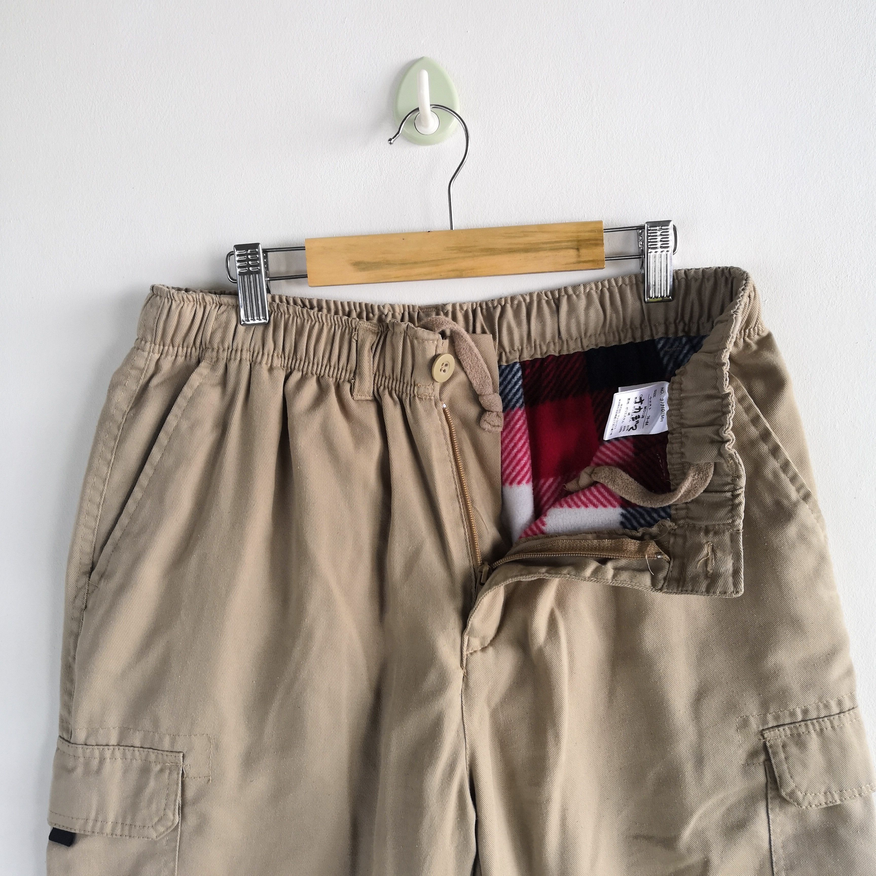 Japanese Brand × Vintage Japanese Cargo Pants Multi Pocket Checkered Trousers Size US 30 / EU 46 - 9 Thumbnail