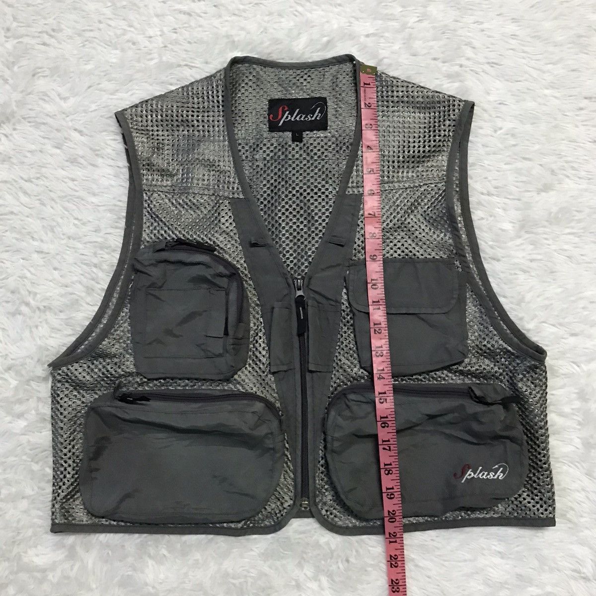 Japanese Brand Splash Netting Vest Cargo Multipockets Size US L / EU 52-54 / 3 - 18 Thumbnail