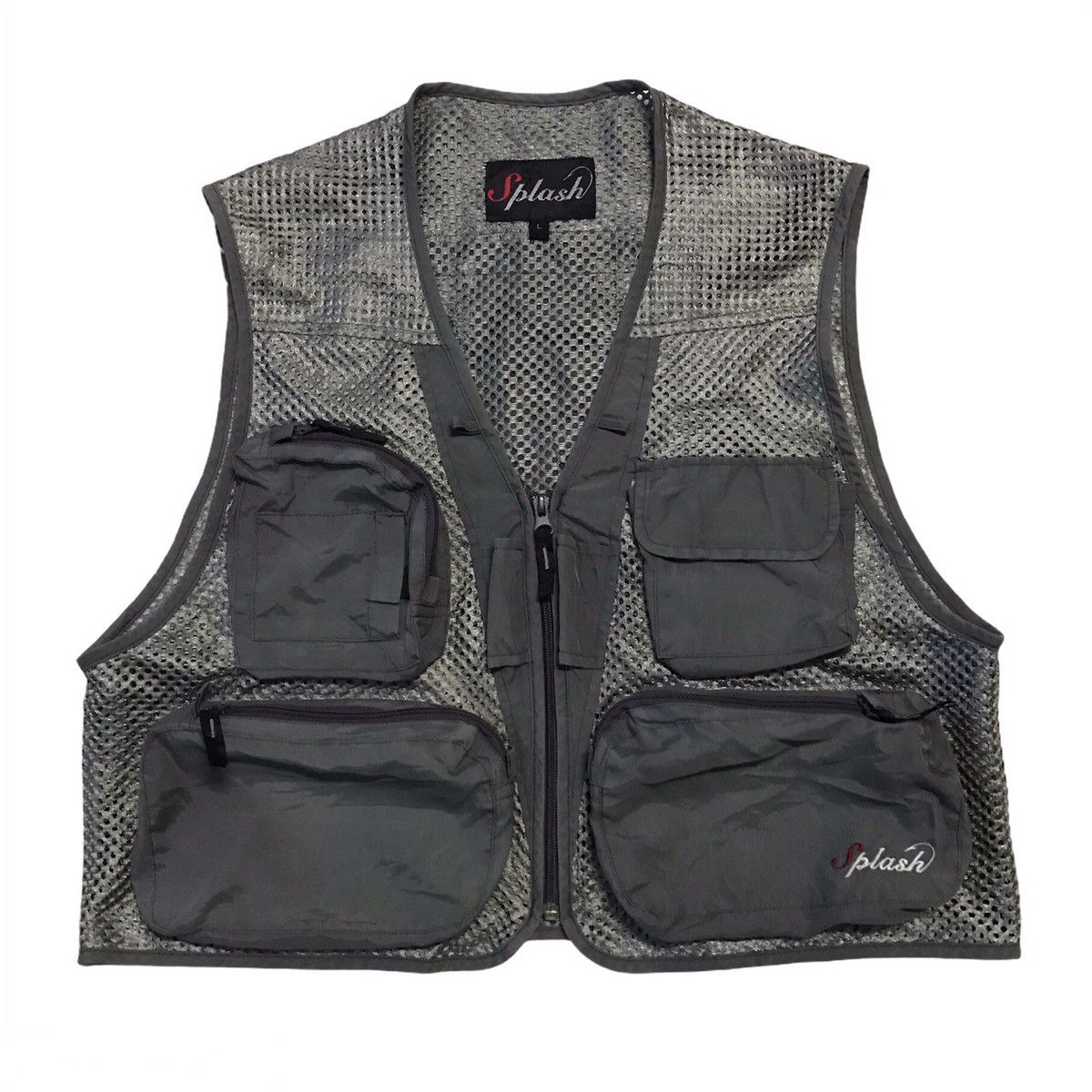 Japanese Brand Splash Netting Vest Cargo Multipockets Size US L / EU 52-54 / 3 - 1 Thumbnail