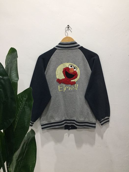 Vintage Vintage Varsity Jacket Sesame Street Elmo ©️ 2002 | Grailed