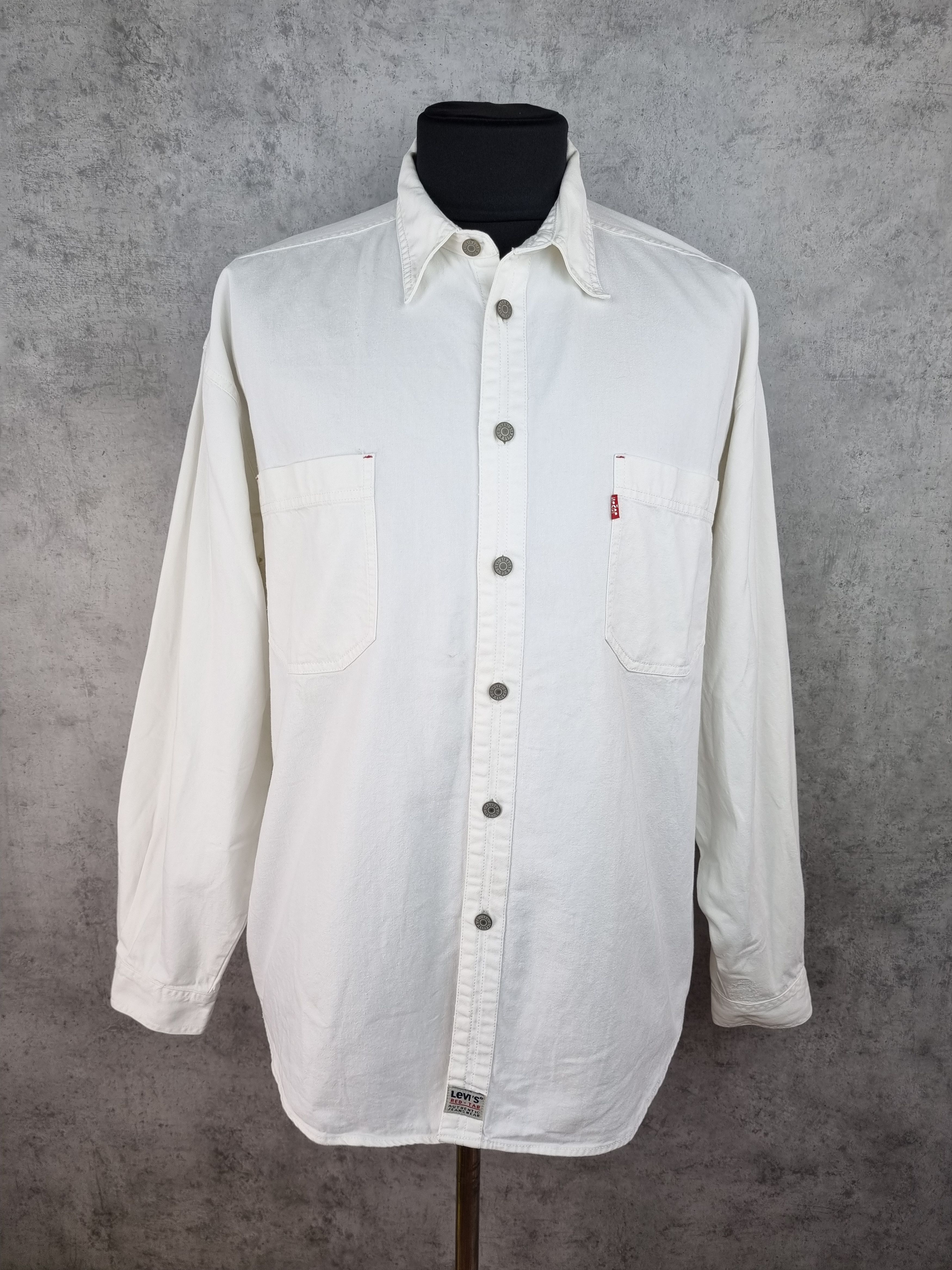 Levi's × Vintage 90s Rare LEVIS RED TAB Denim Vintage Shirt Size US L / EU 52-54 / 3 - 5 Thumbnail