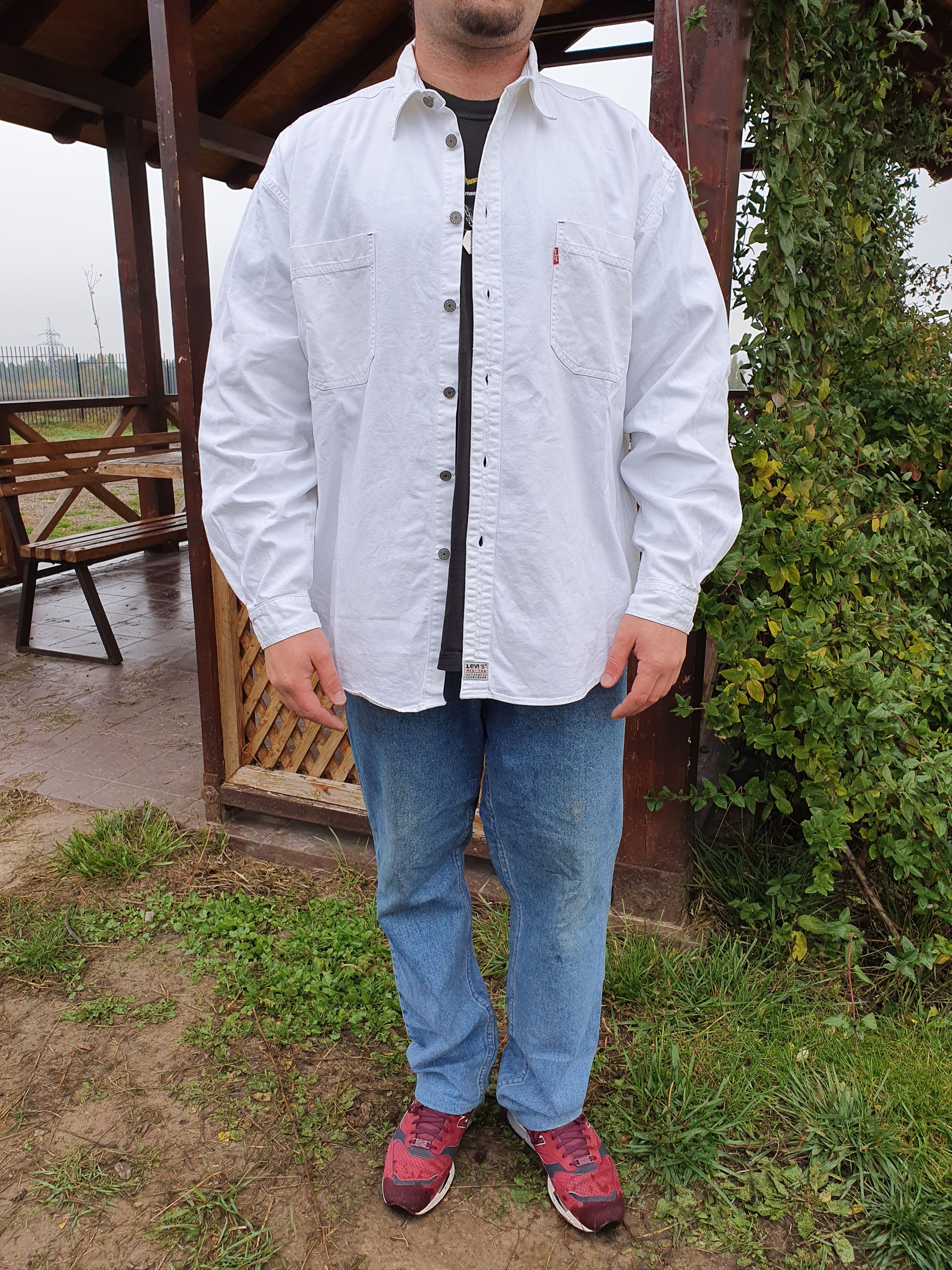 Levi's × Vintage 90s Rare LEVIS RED TAB Denim Vintage Shirt Size US L / EU 52-54 / 3 - 3 Thumbnail