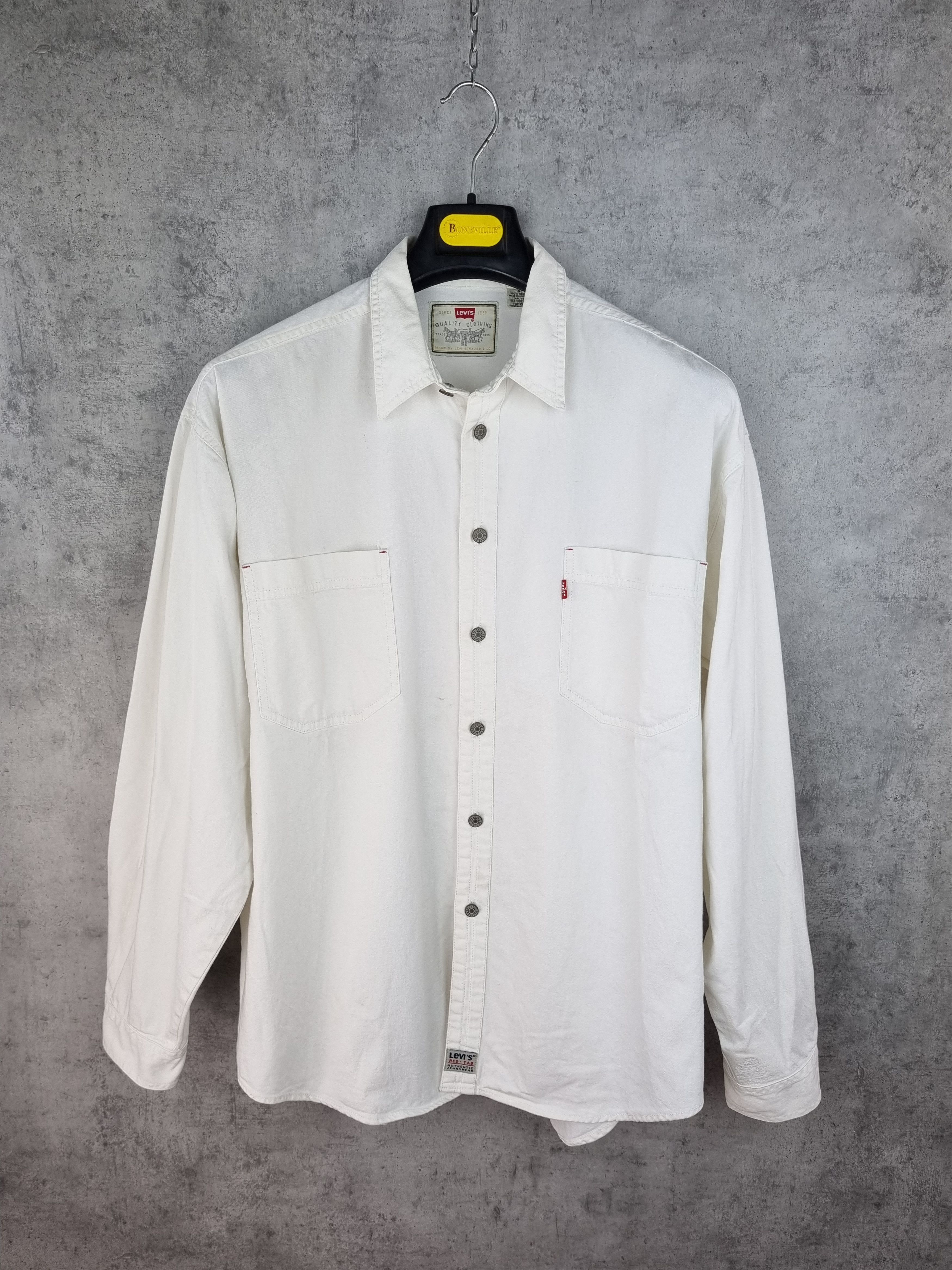 Levi's × Vintage 90s Rare LEVIS RED TAB Denim Vintage Shirt Size US L / EU 52-54 / 3 - 1 Thumbnail