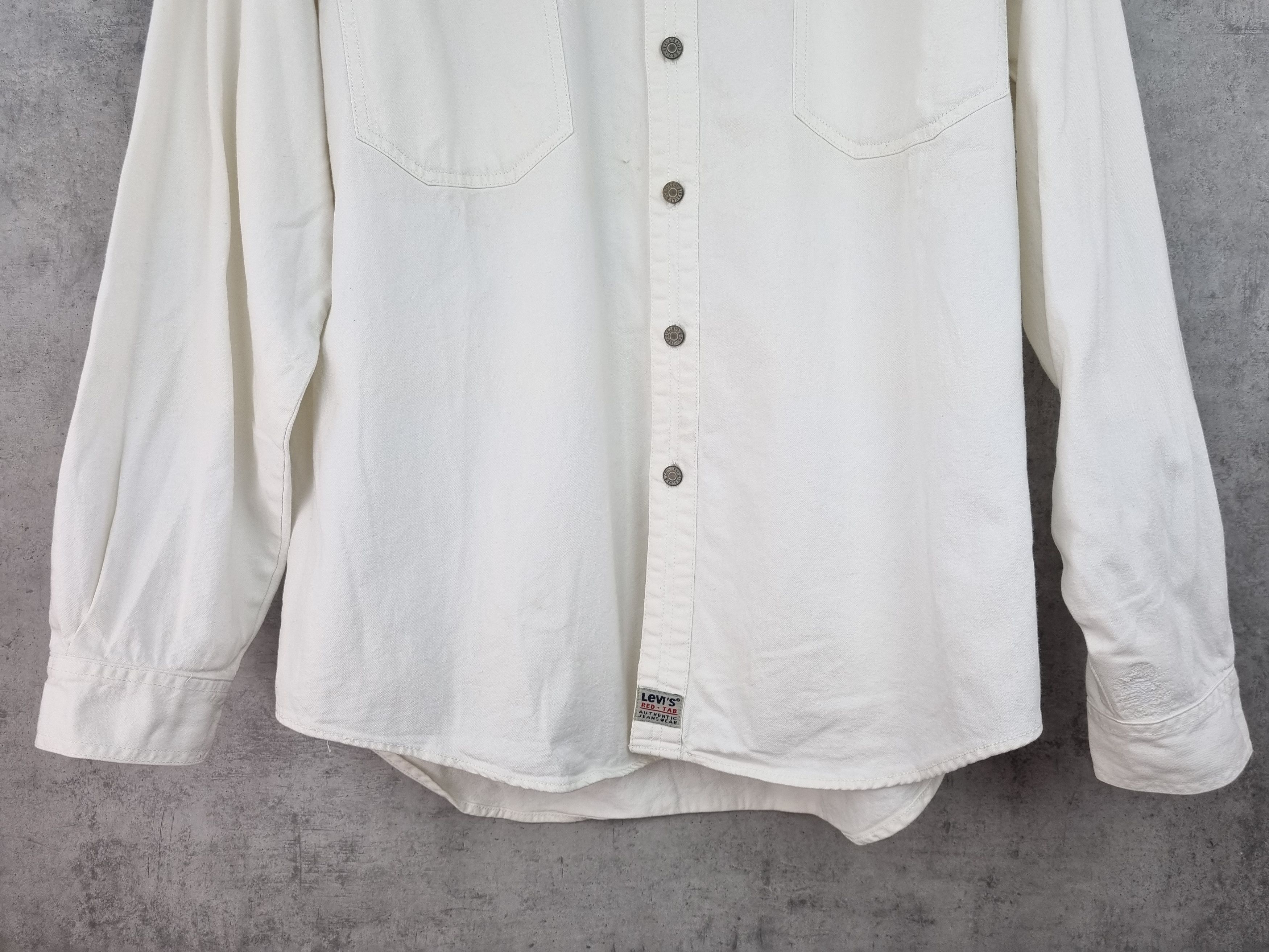 Levi's × Vintage 90s Rare LEVIS RED TAB Denim Vintage Shirt Size US L / EU 52-54 / 3 - 10 Thumbnail