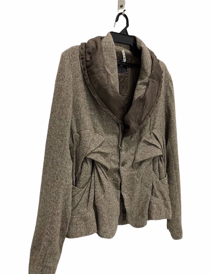 Final Home × Issey Miyake Final Home by Kosuke Tsumura Brown Drape Collar Wool Jacket Size US M / EU 48-50 / 2 - 3 Thumbnail