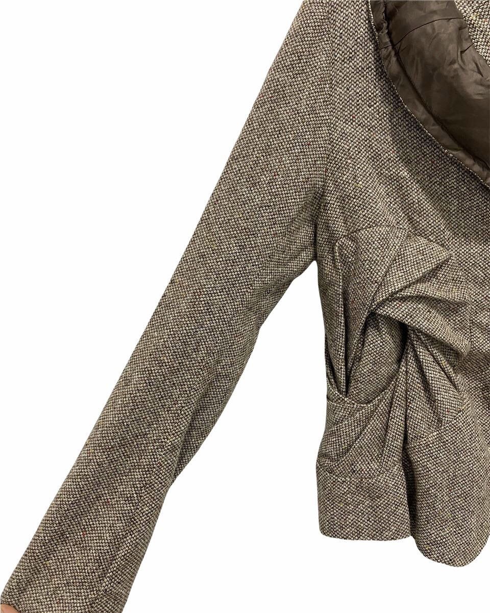 Final Home × Issey Miyake Final Home by Kosuke Tsumura Brown Drape Collar Wool Jacket Size US M / EU 48-50 / 2 - 6 Thumbnail