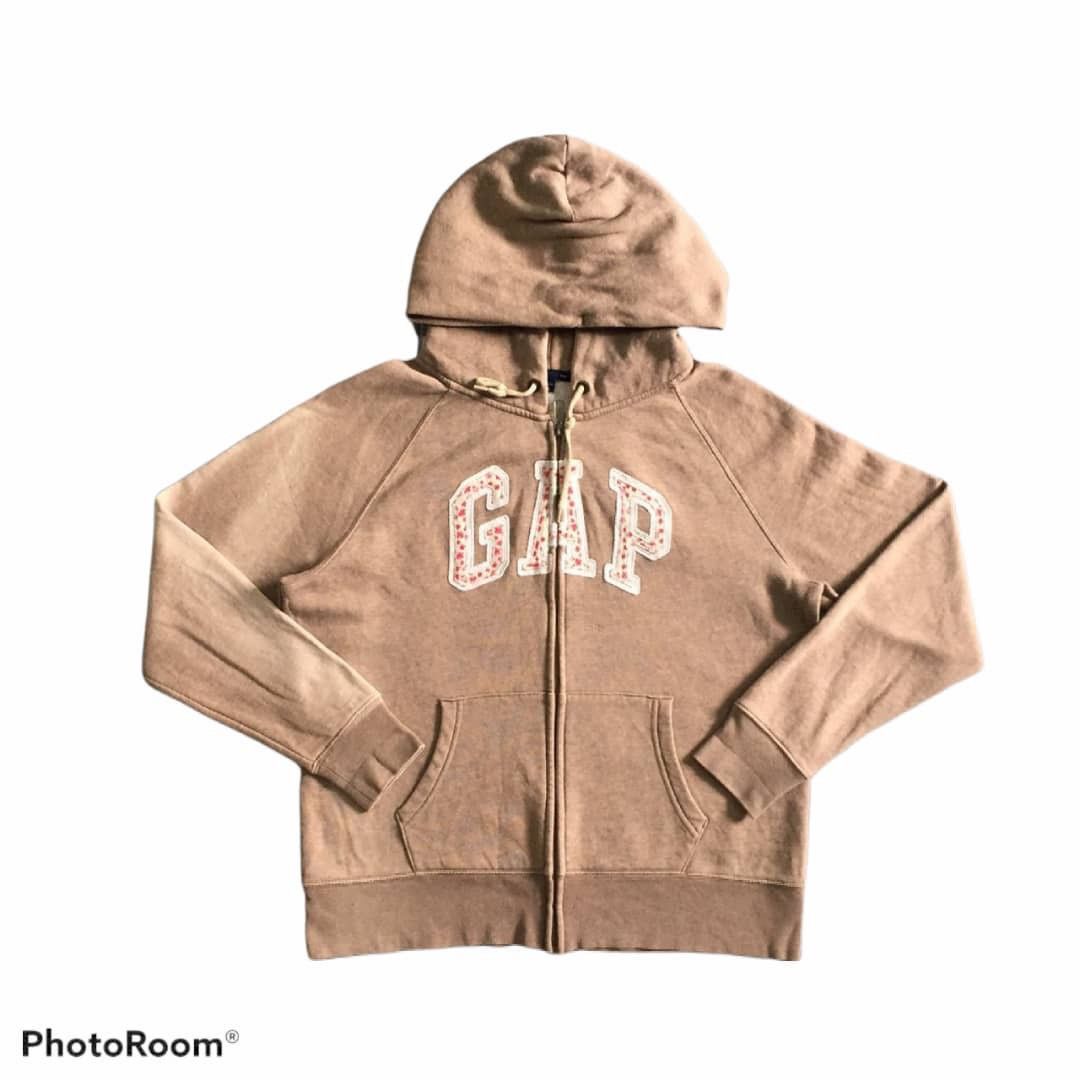 Gap GAP Zipper Hoodie Sun Faded Logo Flower Embroided Size US XL / EU 56 / 4 - 1 Thumbnail