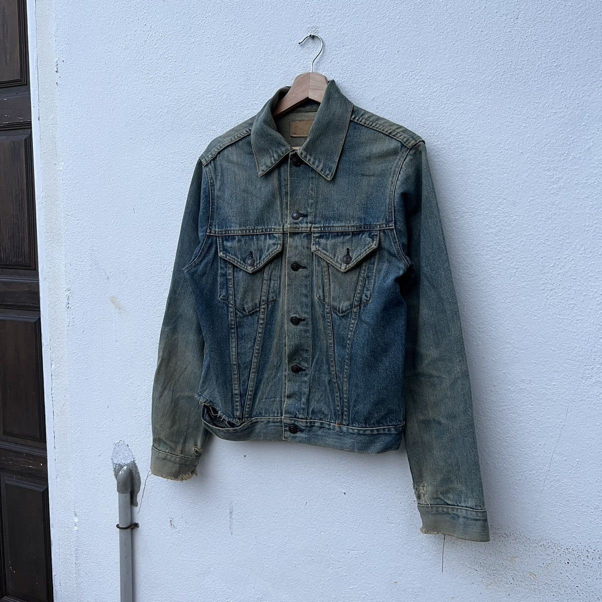 Japanese Brand RARE TRUE VINTAGE DISTRESSED TRUCKER DENIM JACKET Size US M / EU 48-50 / 2 - 2 Thumbnail