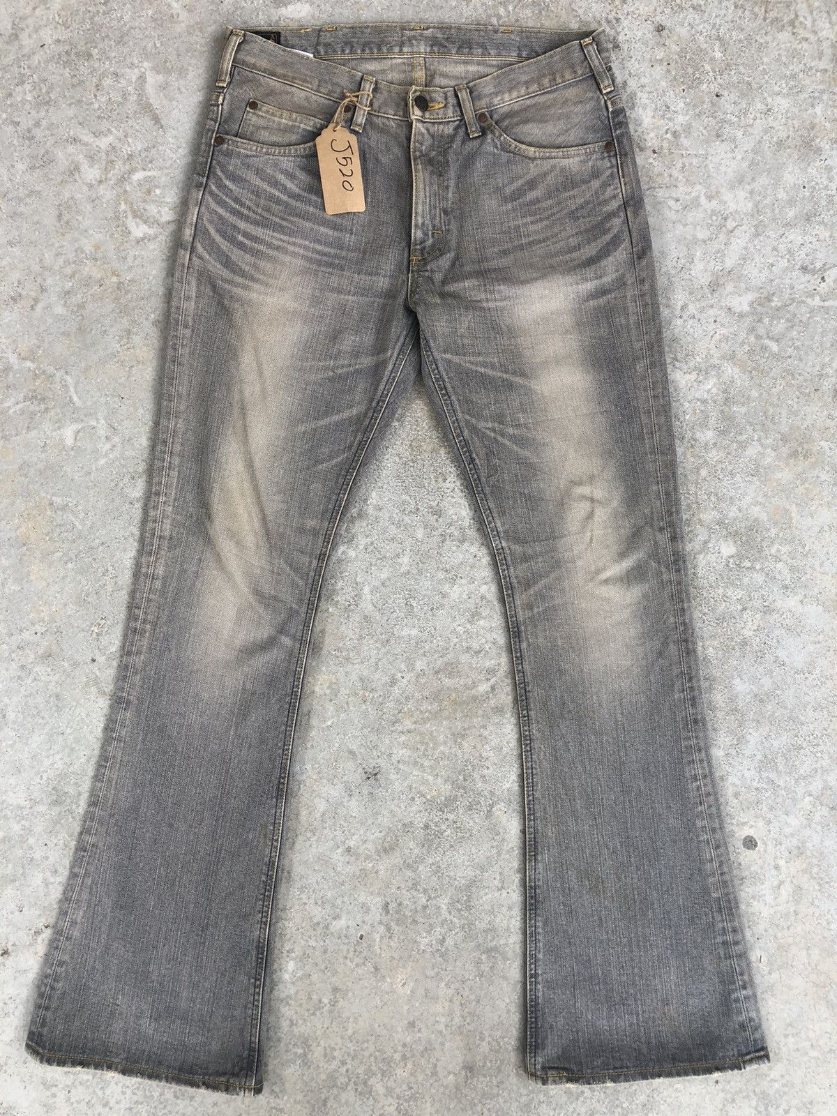 Lee Japanese Lee Flared Jeans Distressed Jeans Size US 33 - 1 Thumbnail
