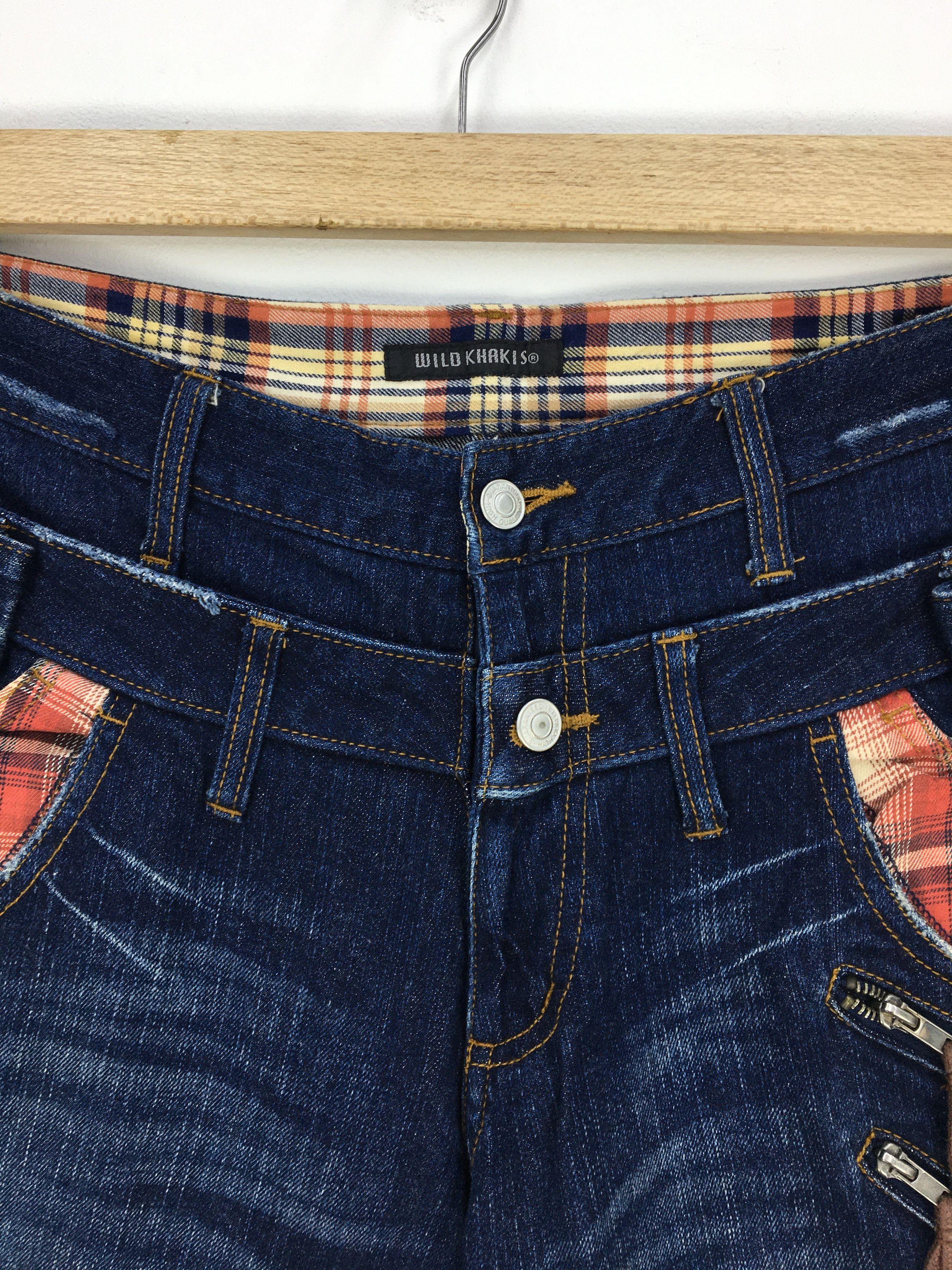 Japanese Brand Wild Khakis Double Waist Japanese Parachute Jeans Denim Size US 34 / EU 50 - 8 Thumbnail