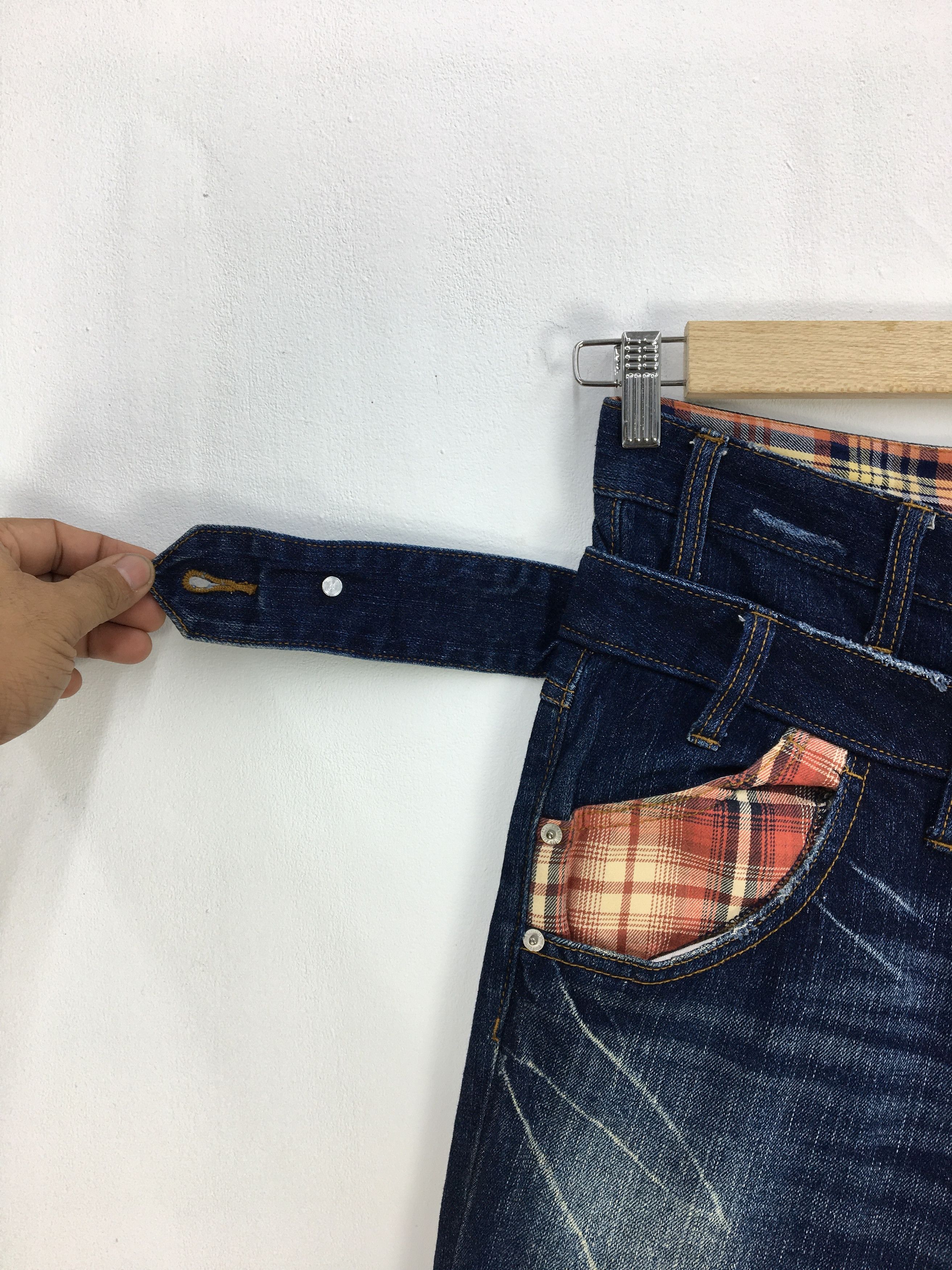 Japanese Brand Wild Khakis Double Waist Japanese Parachute Jeans Denim Size US 34 / EU 50 - 7 Thumbnail