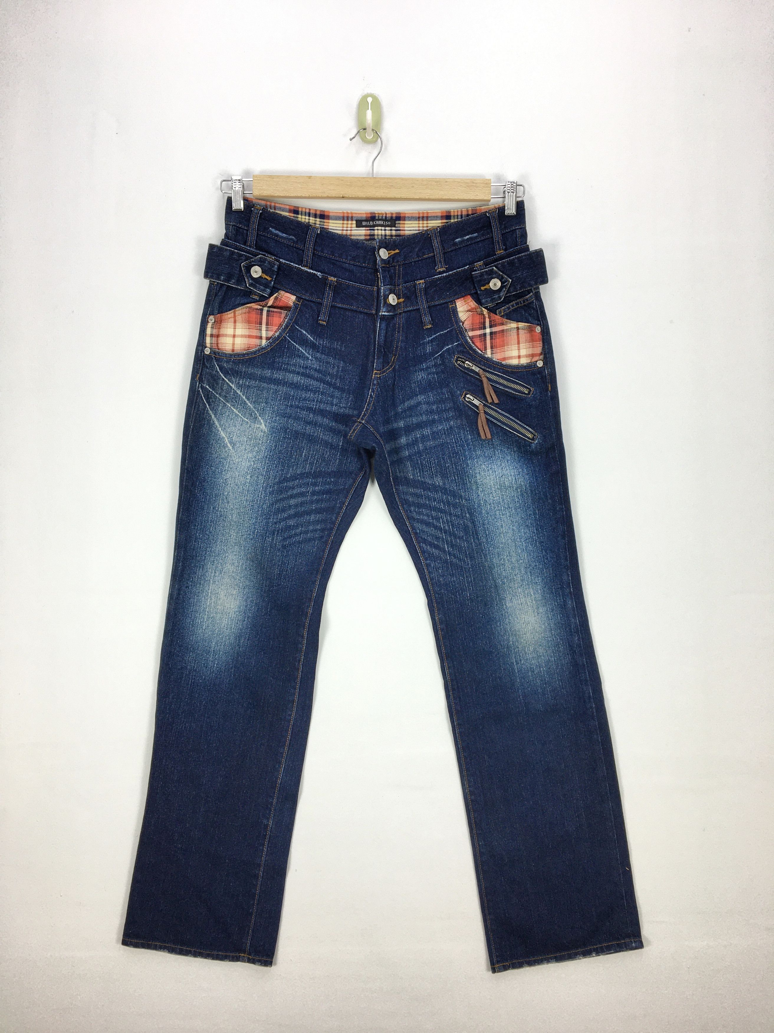 Japanese Brand Wild Khakis Double Waist Japanese Parachute Jeans Denim Size US 34 / EU 50 - 1 Thumbnail