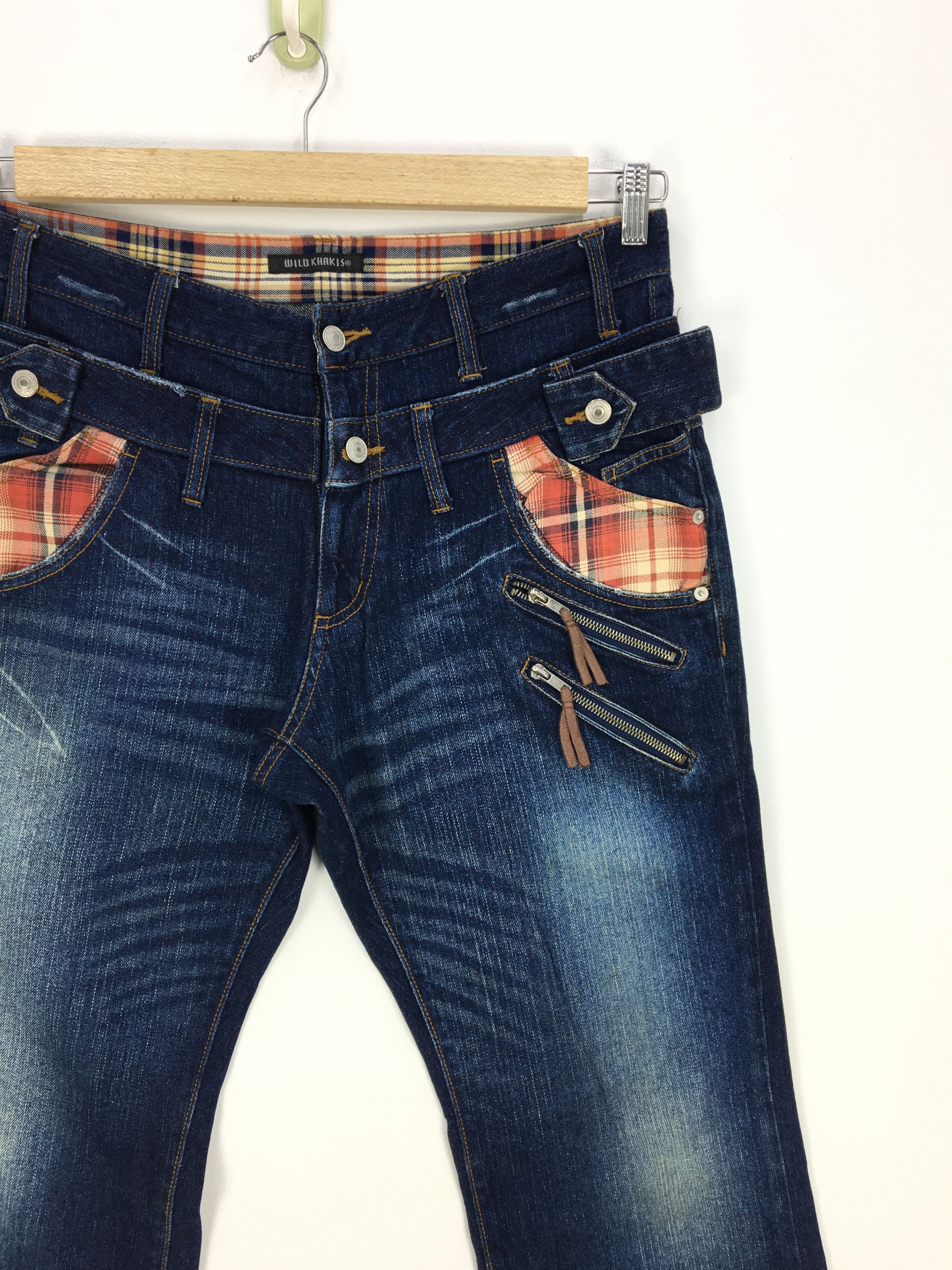 Japanese Brand Wild Khakis Double Waist Japanese Parachute Jeans Denim Size US 34 / EU 50 - 5 Thumbnail