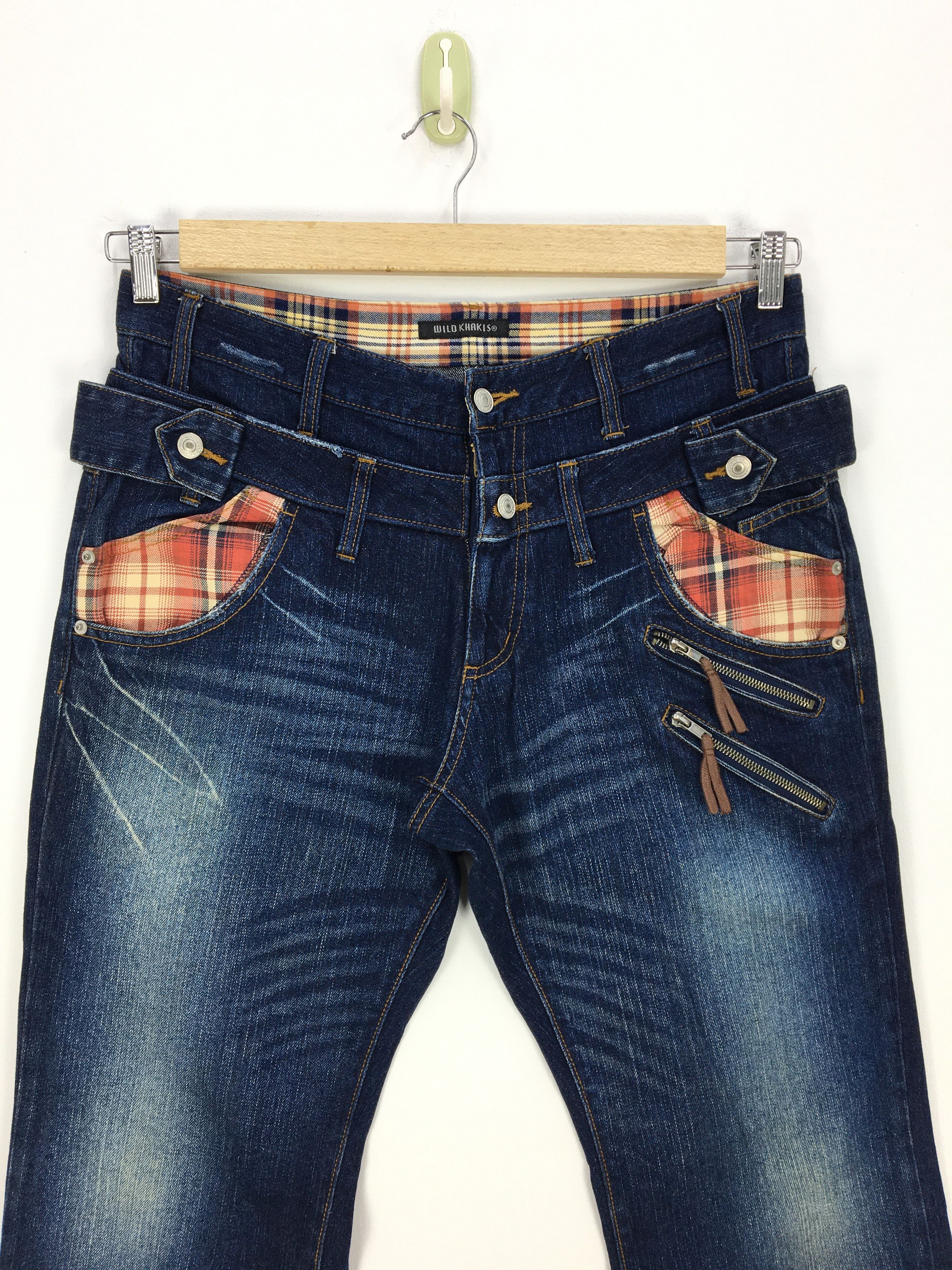 Japanese Brand Wild Khakis Double Waist Japanese Parachute Jeans Denim Size US 34 / EU 50 - 3 Thumbnail