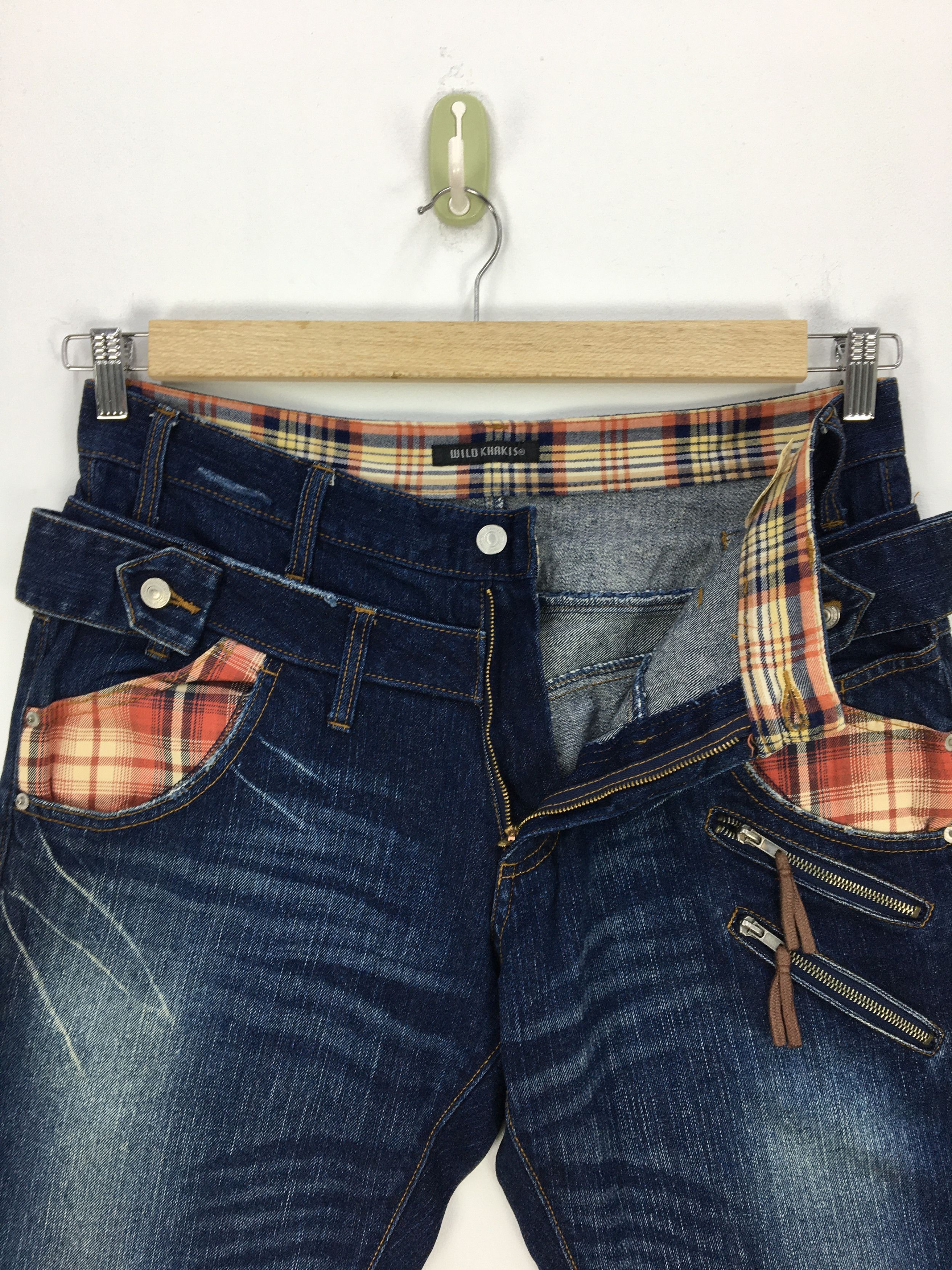 Japanese Brand Wild Khakis Double Waist Japanese Parachute Jeans Denim Size US 34 / EU 50 - 9 Thumbnail