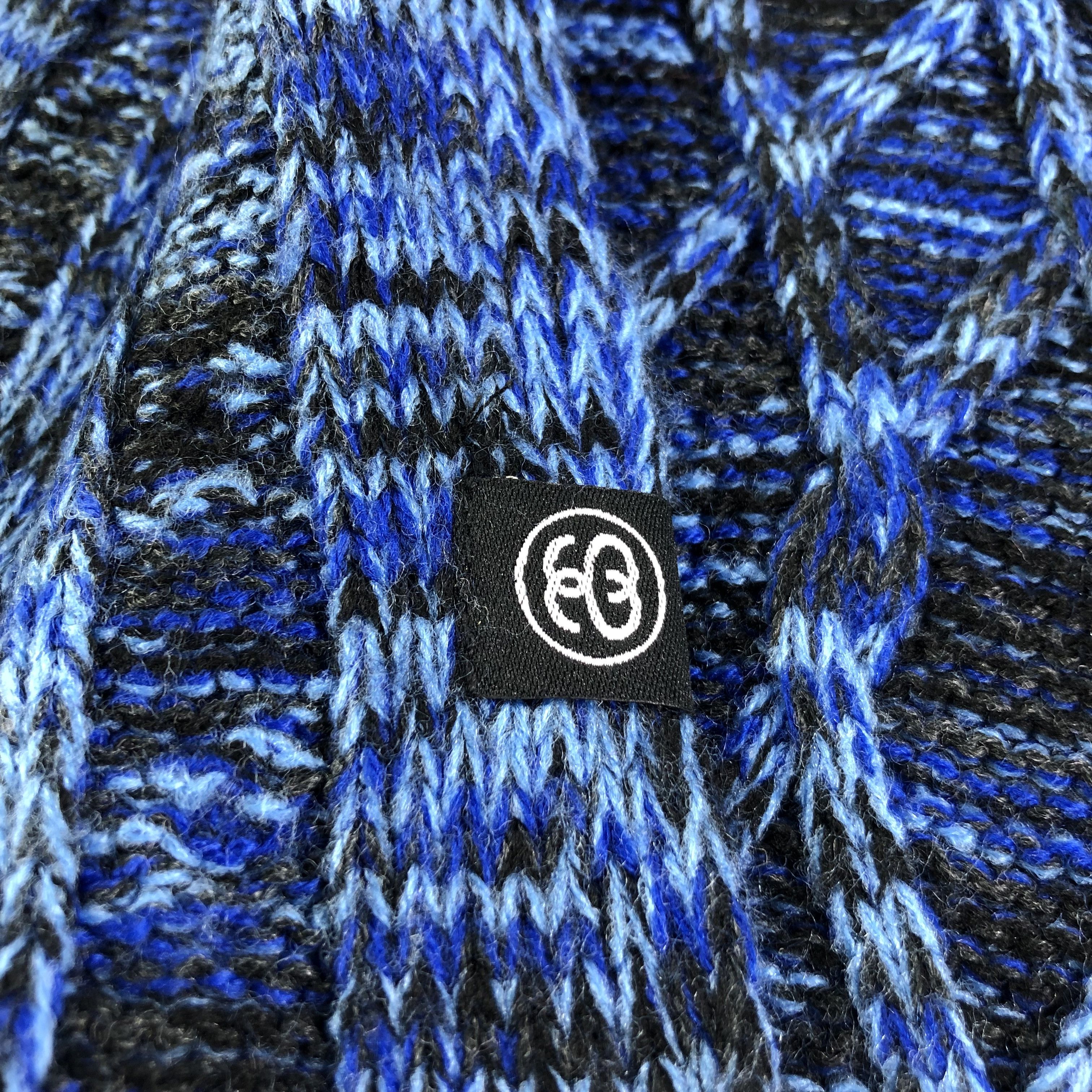 Stussy Stussy Cable Knit Blue Wool Scarf Muffler V1251 Size ONE SIZE - 5 Thumbnail