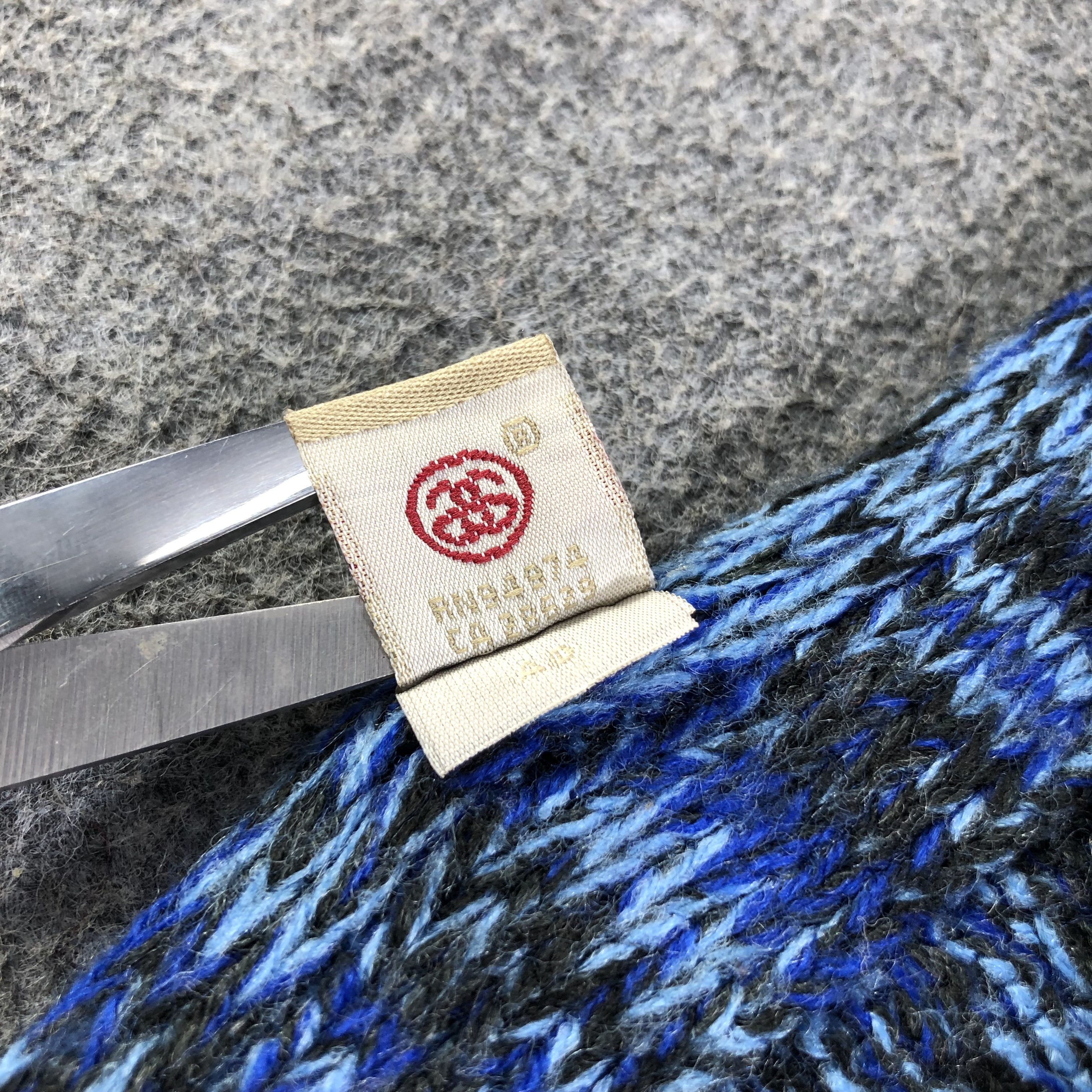 Stussy Stussy Cable Knit Blue Wool Scarf Muffler V1251 Size ONE SIZE - 7 Thumbnail