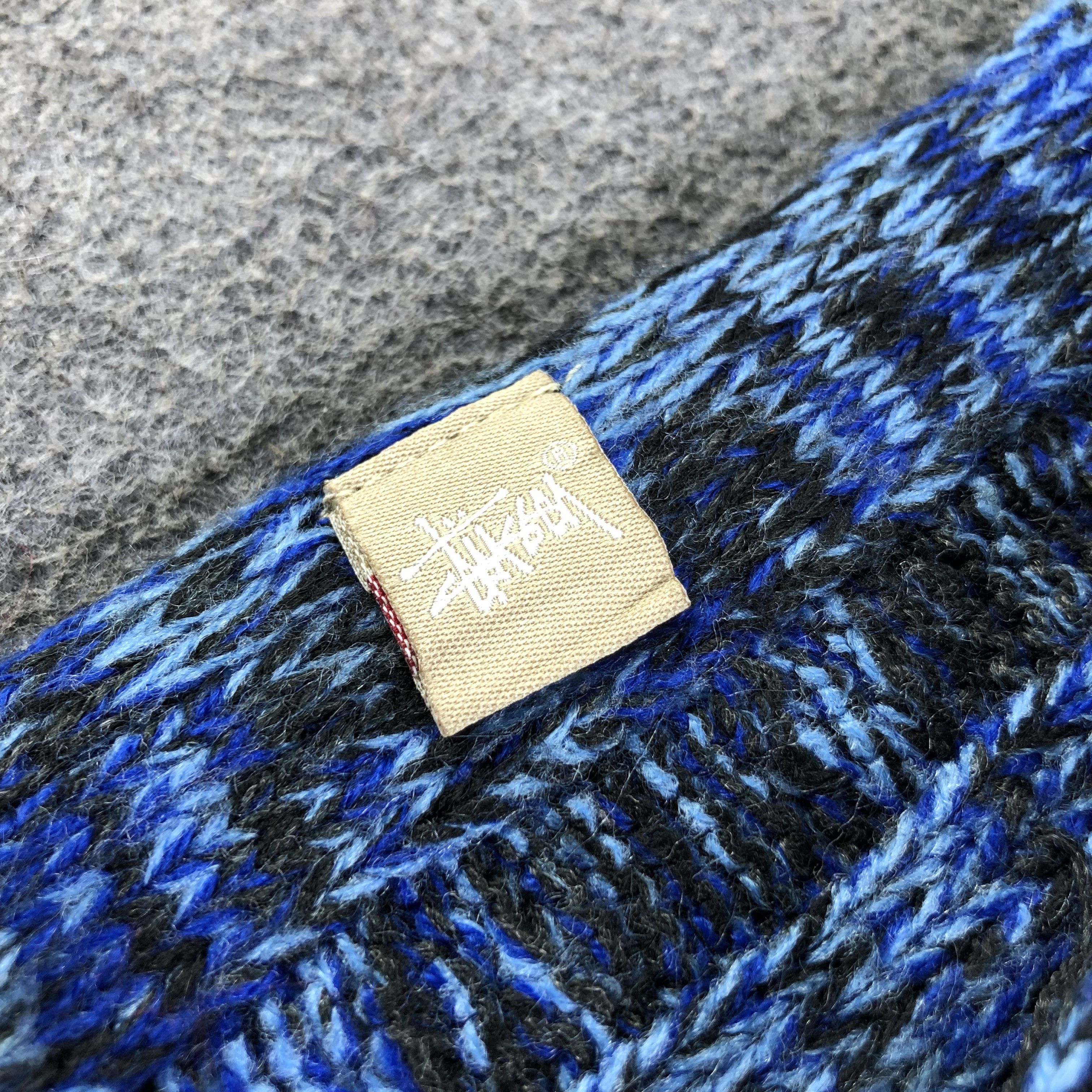 Stussy Stussy Cable Knit Blue Wool Scarf Muffler V1251 Size ONE SIZE - 6 Thumbnail