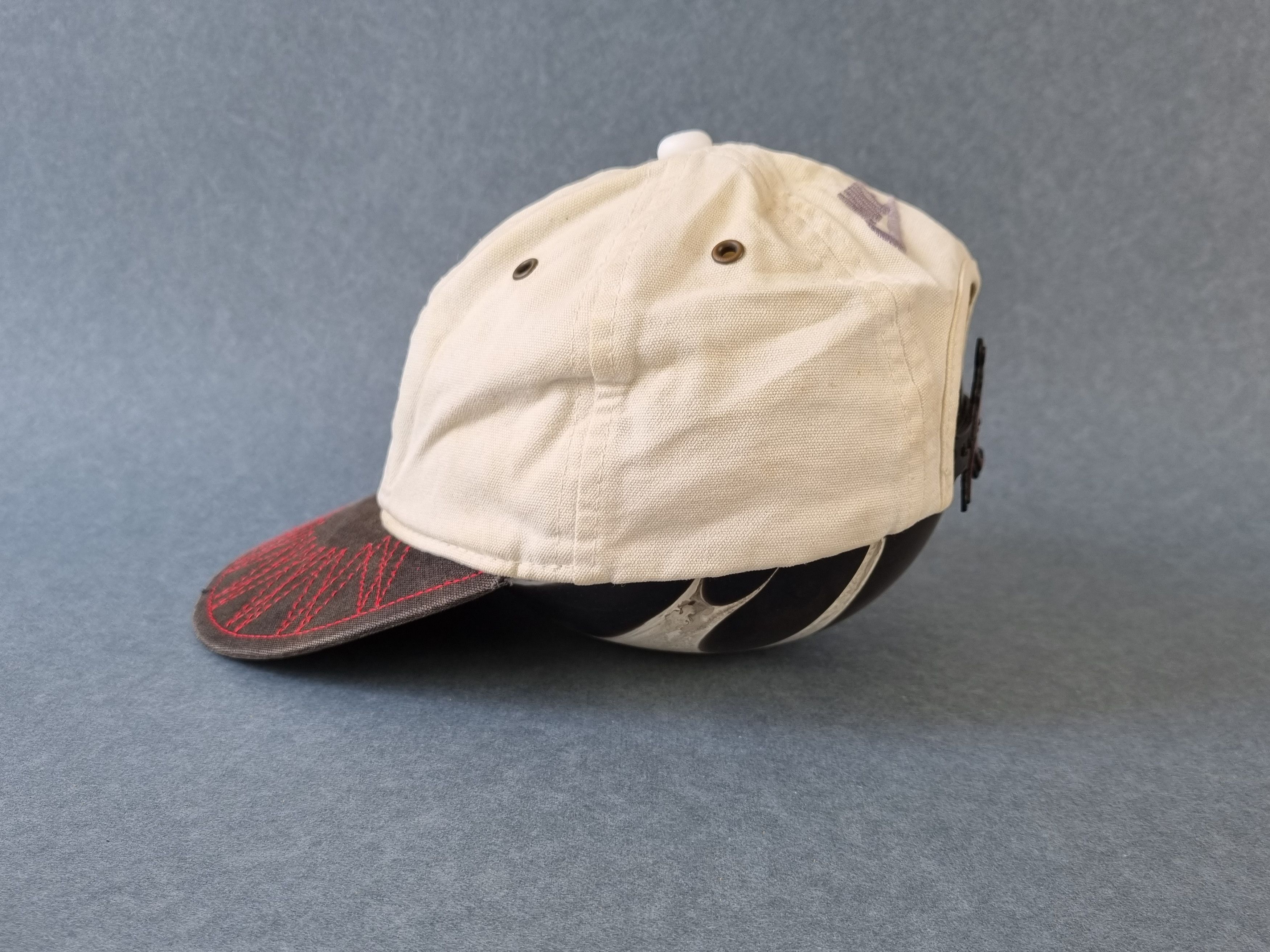 Jordan Brand × Nike × Vintage Rare 90s Jordan NIKE Youth Thrashed Faded Cap Size ONE SIZE - 3 Thumbnail