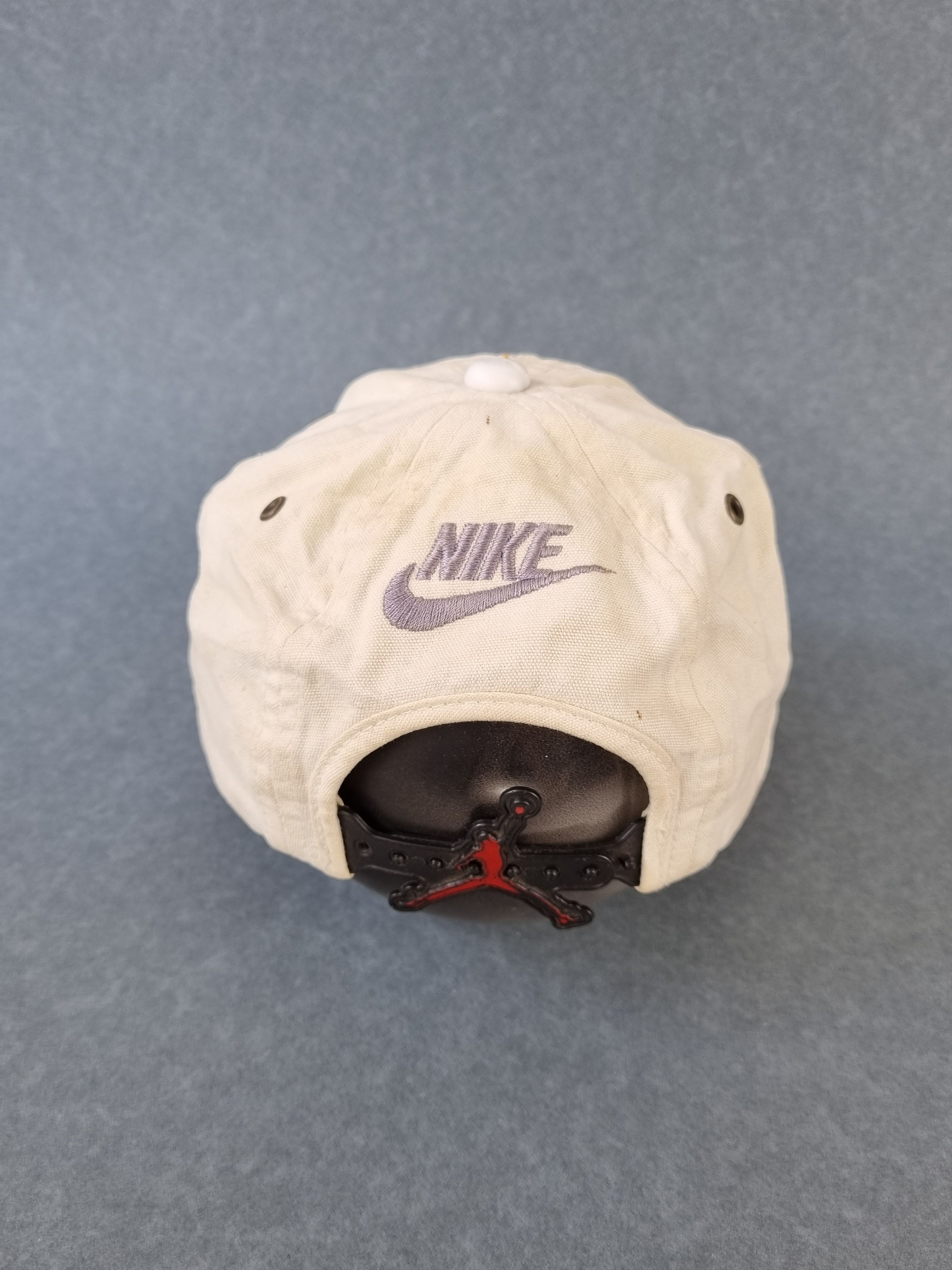 Jordan Brand × Nike × Vintage Rare 90s Jordan NIKE Youth Thrashed Faded Cap Size ONE SIZE - 6 Thumbnail