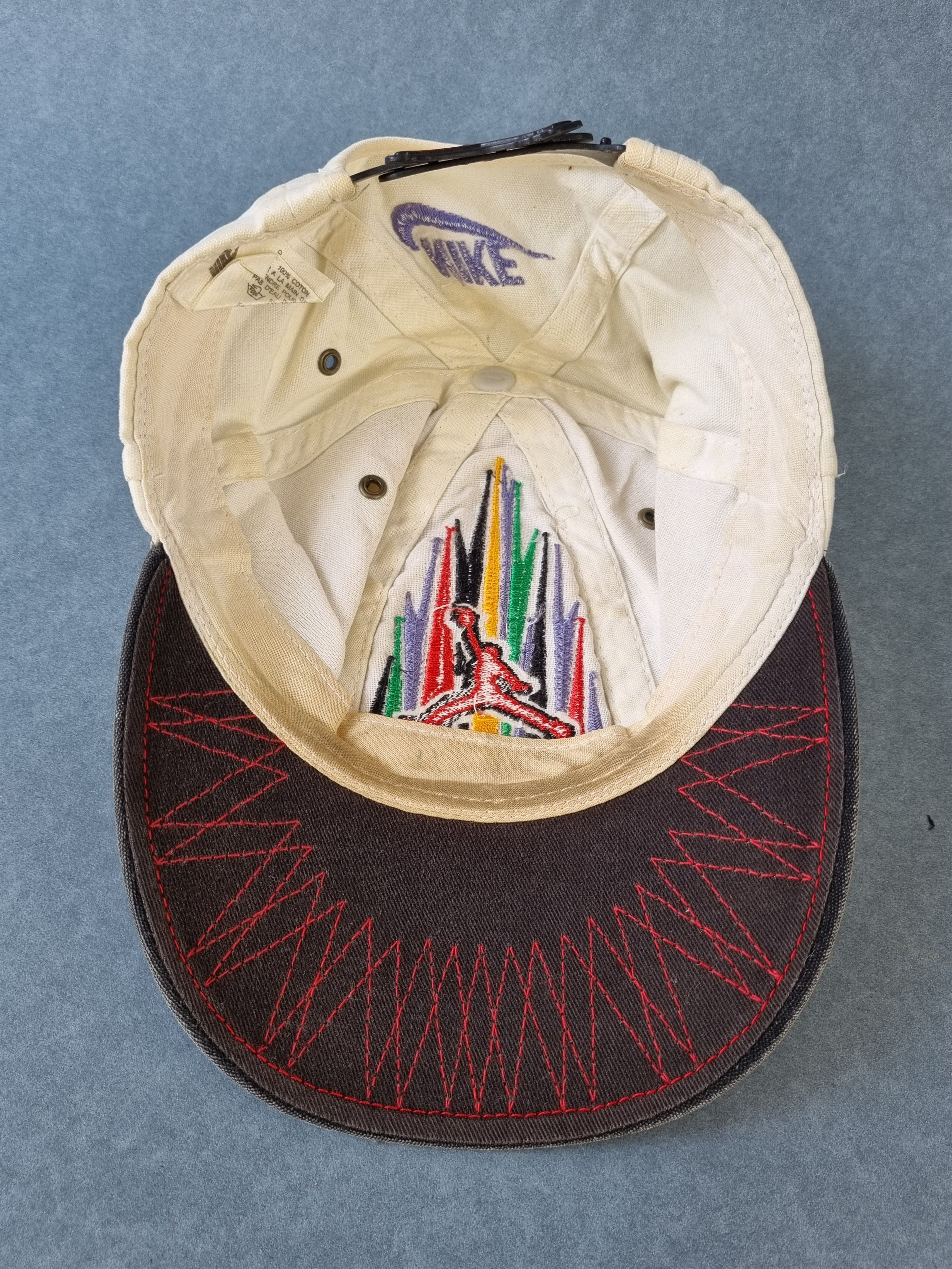 Jordan Brand × Nike × Vintage Rare 90s Jordan NIKE Youth Thrashed Faded Cap Size ONE SIZE - 7 Thumbnail